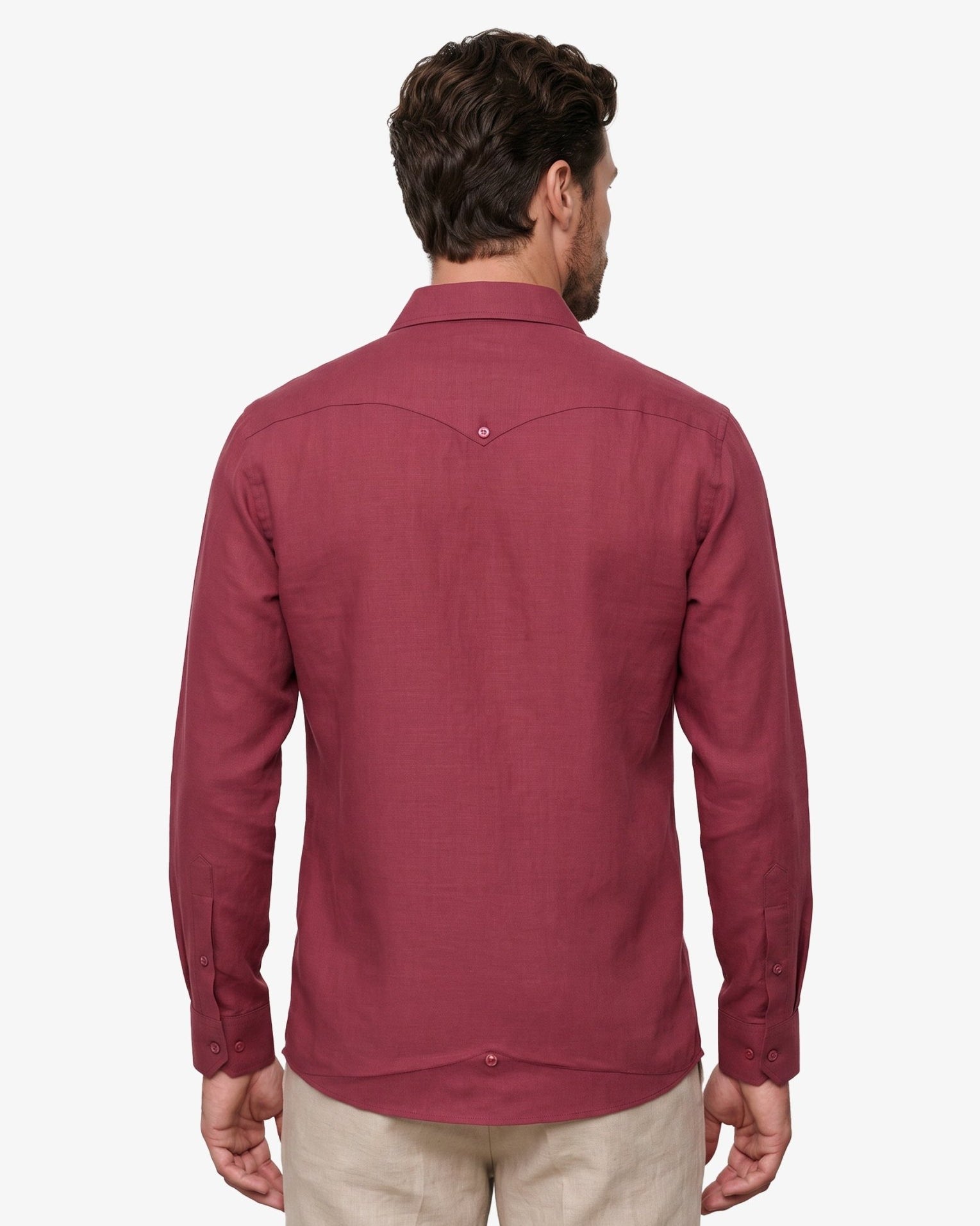 Manchester Guayabera Tradicional Slim Fit Alforzas Bordado - Manchester