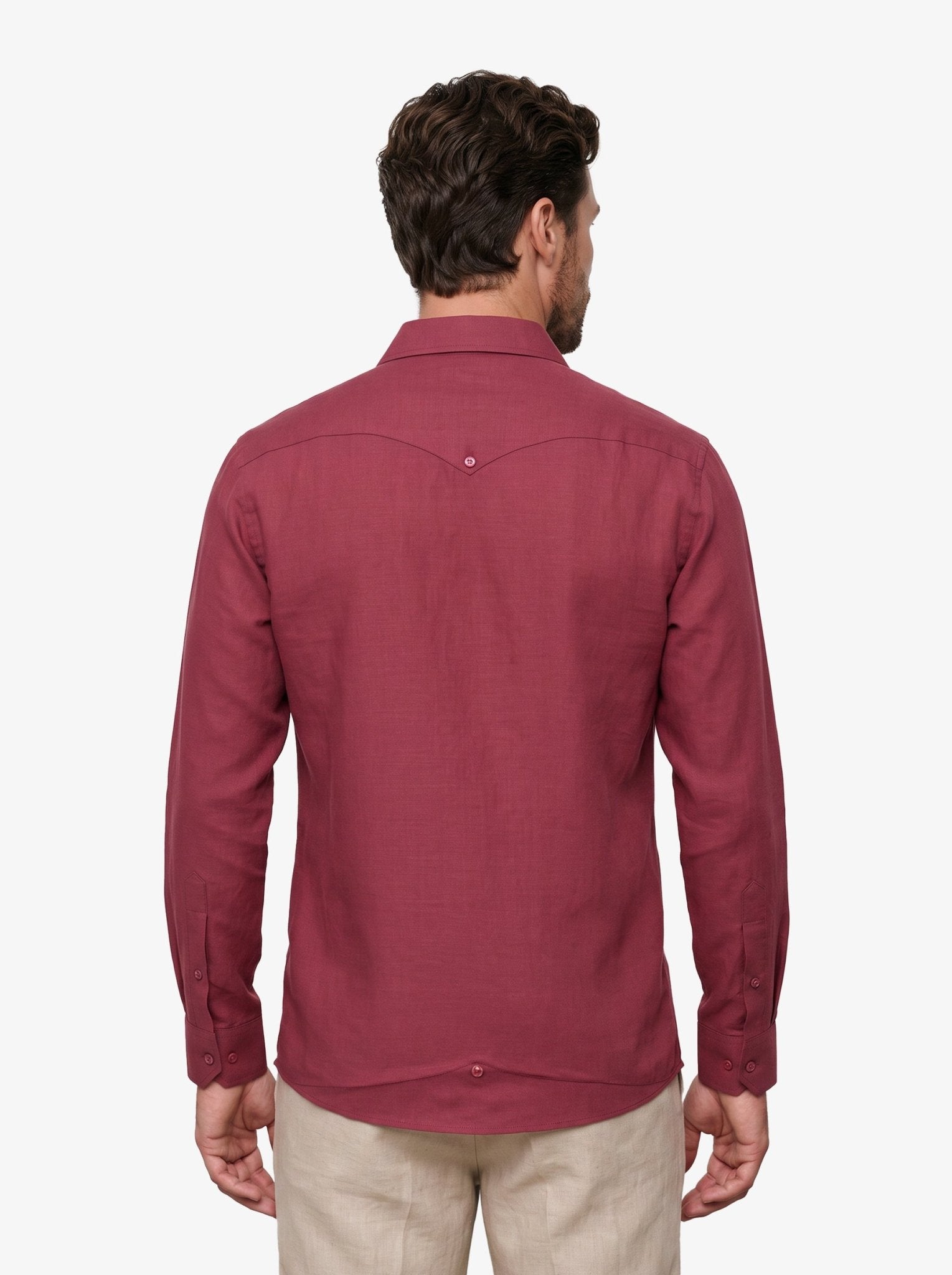 Manchester Guayabera Tradicional Slim Fit Alforzas Bordado - Manchester