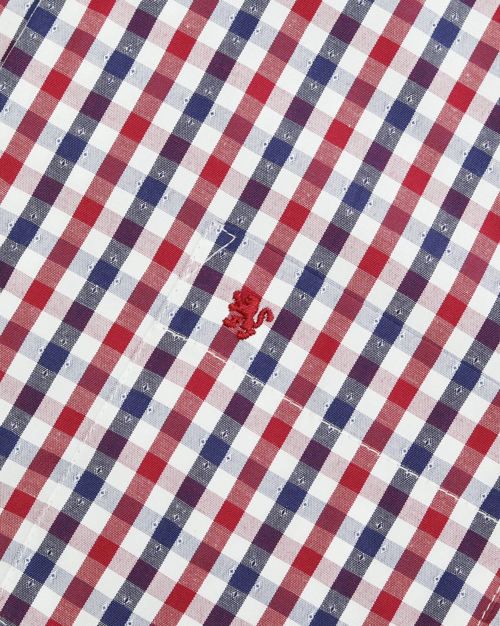 Manchester Junior Camisa Casual Gingham Button Down - Manga Larga - Manchester