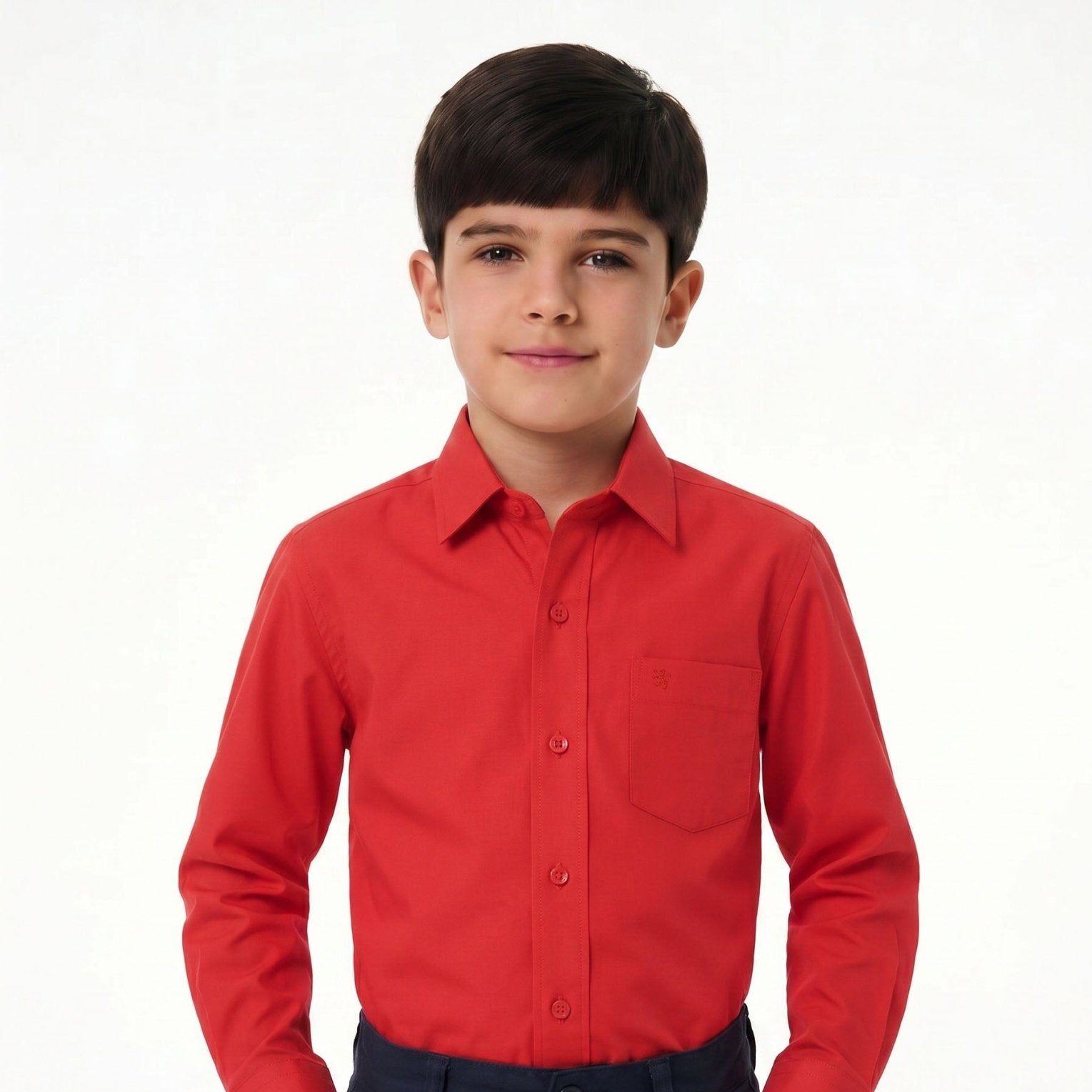 Manchester Junior Camisa de Vestir: Regular Fit Cuello Roma - Manchester