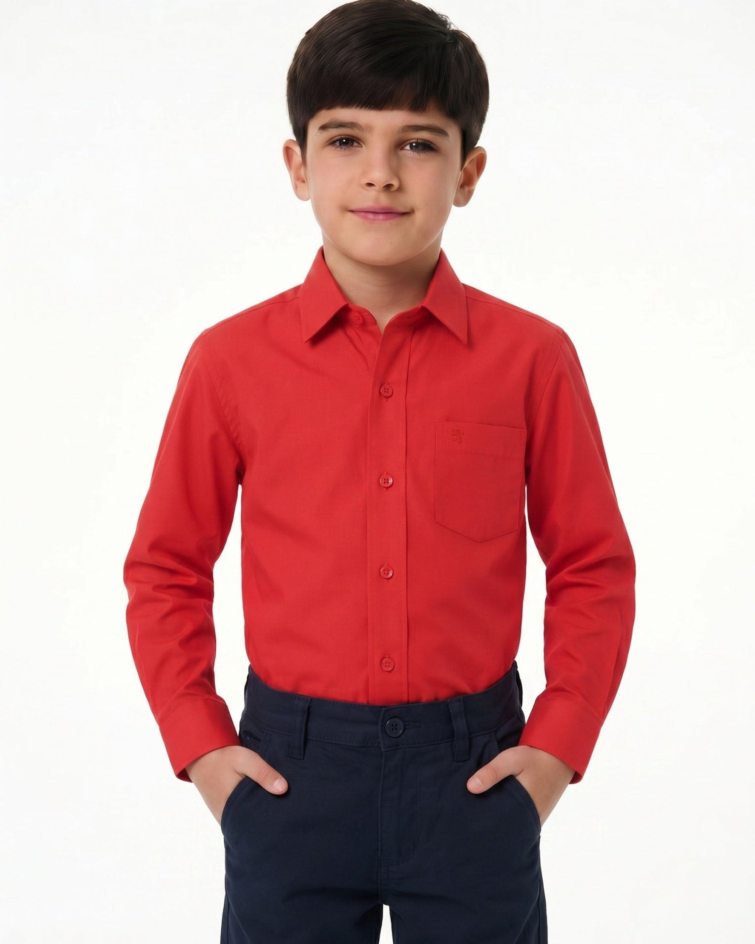 Manchester Junior Camisa de Vestir: Regular Fit Cuello Roma - Manchester