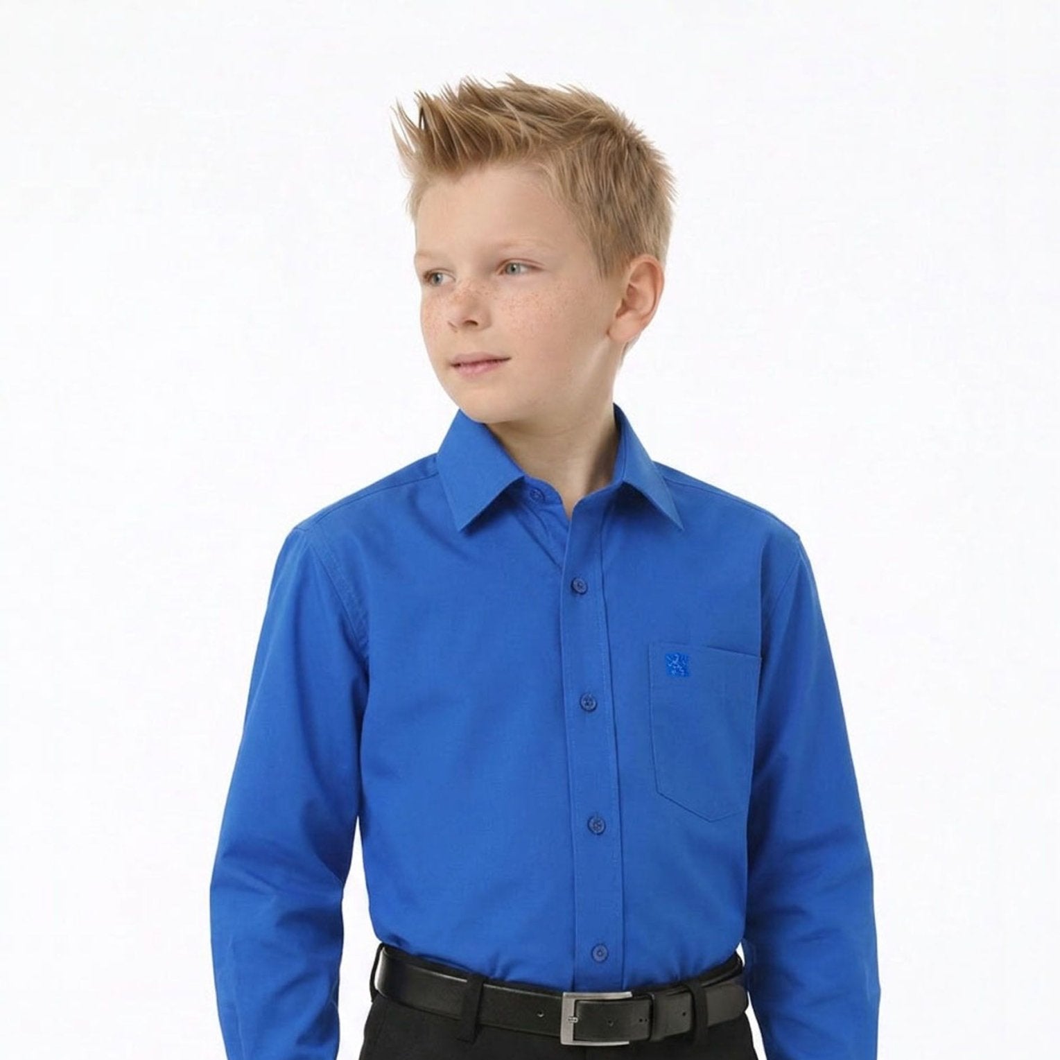 Manchester Junior Camisa de Vestir: Regular Fit Cuello Roma - Manchester