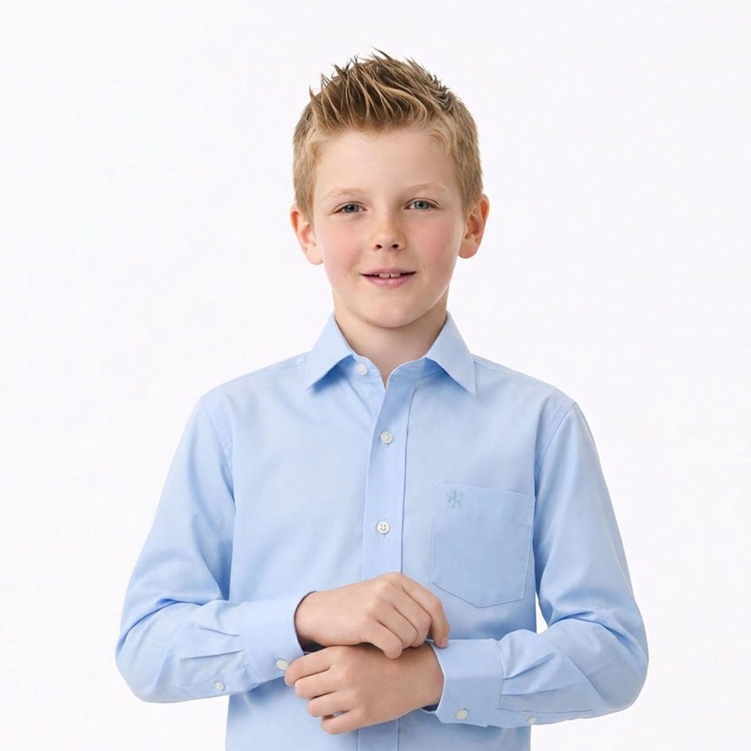 Manchester Junior Camisa de Vestir: Regular Fit Cuello Roma - Manchester