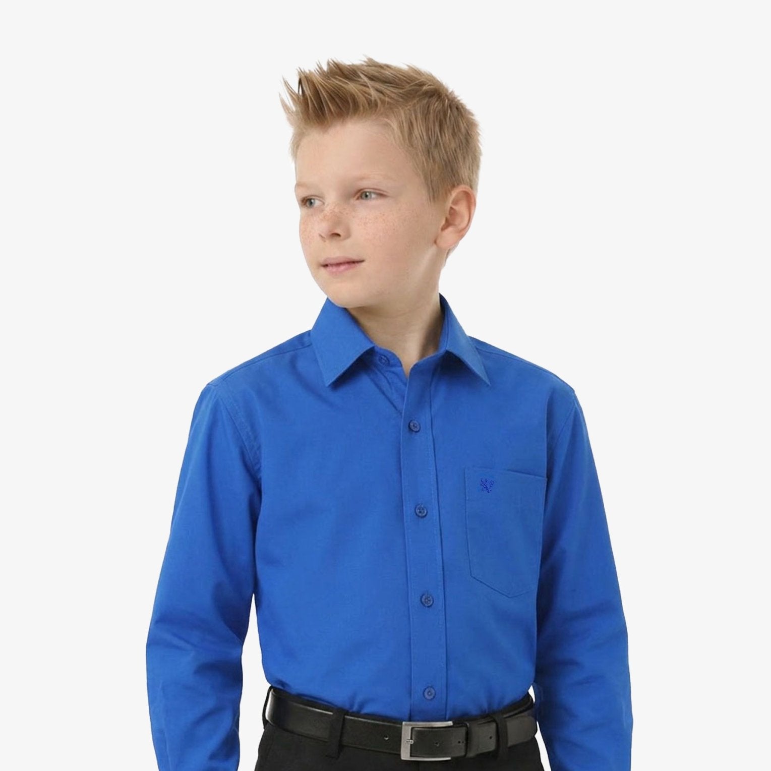 Manchester Junior Camisa de Vestir: Regular Fit Cuello Roma - Manchester