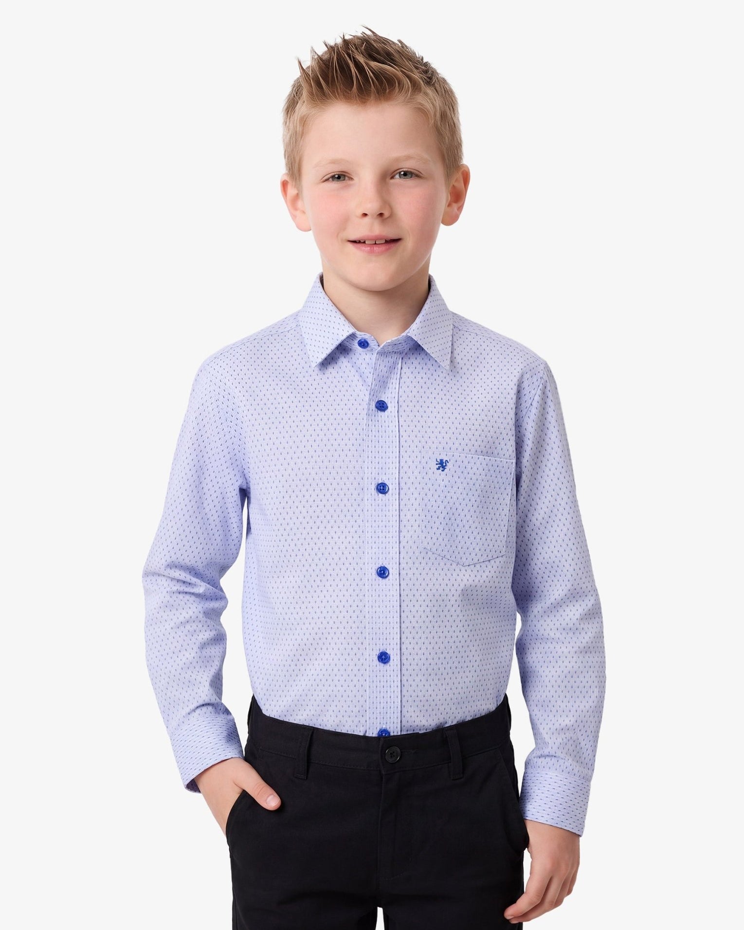 Manchester Junior Camisa Vestir Manga Larga Lisa - Manchester