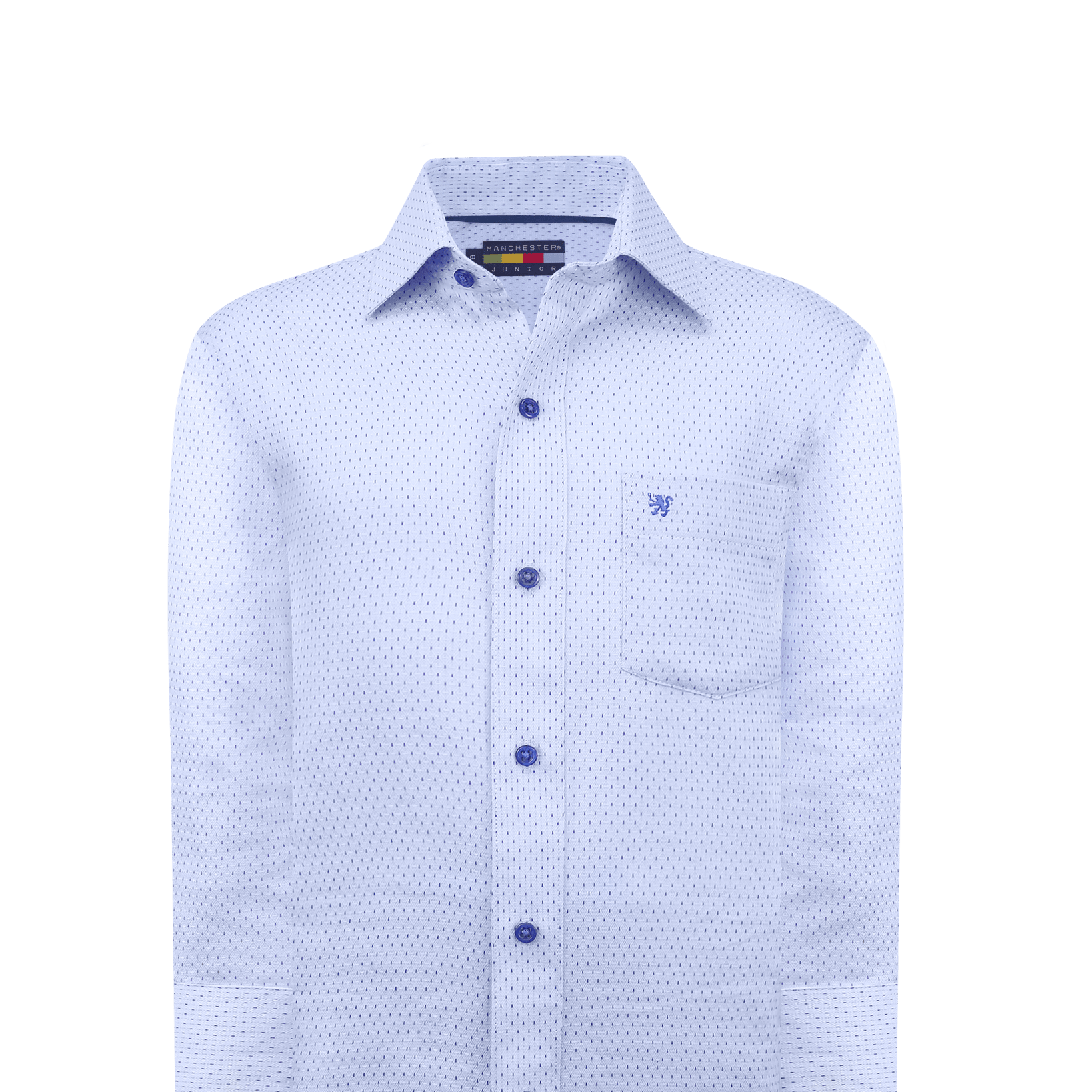 Manchester Junior Camisa Vestir Manga Larga Lisa - Manchester