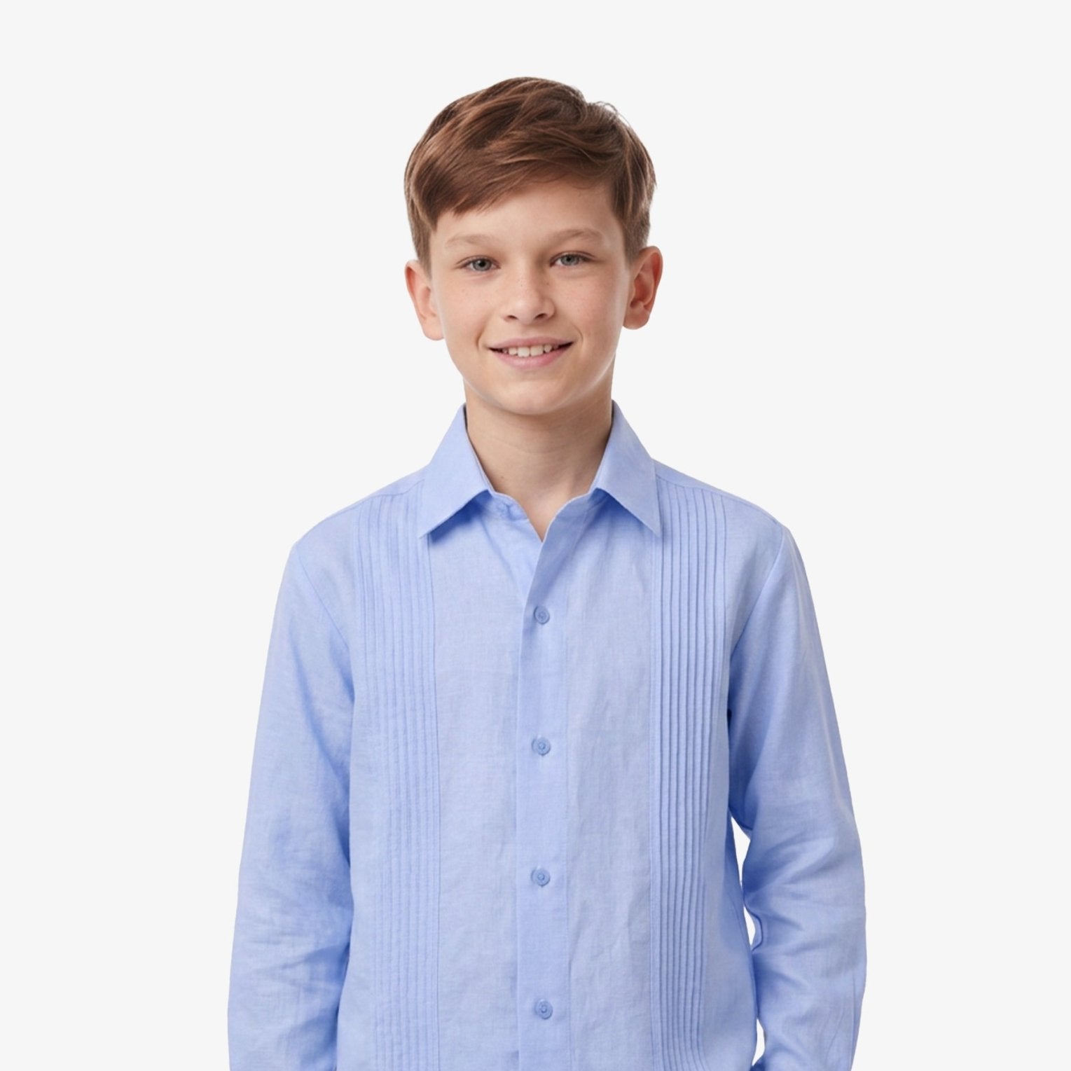 Manchester Junior Guayabera 100% Lino - Manga Larga - Manchester