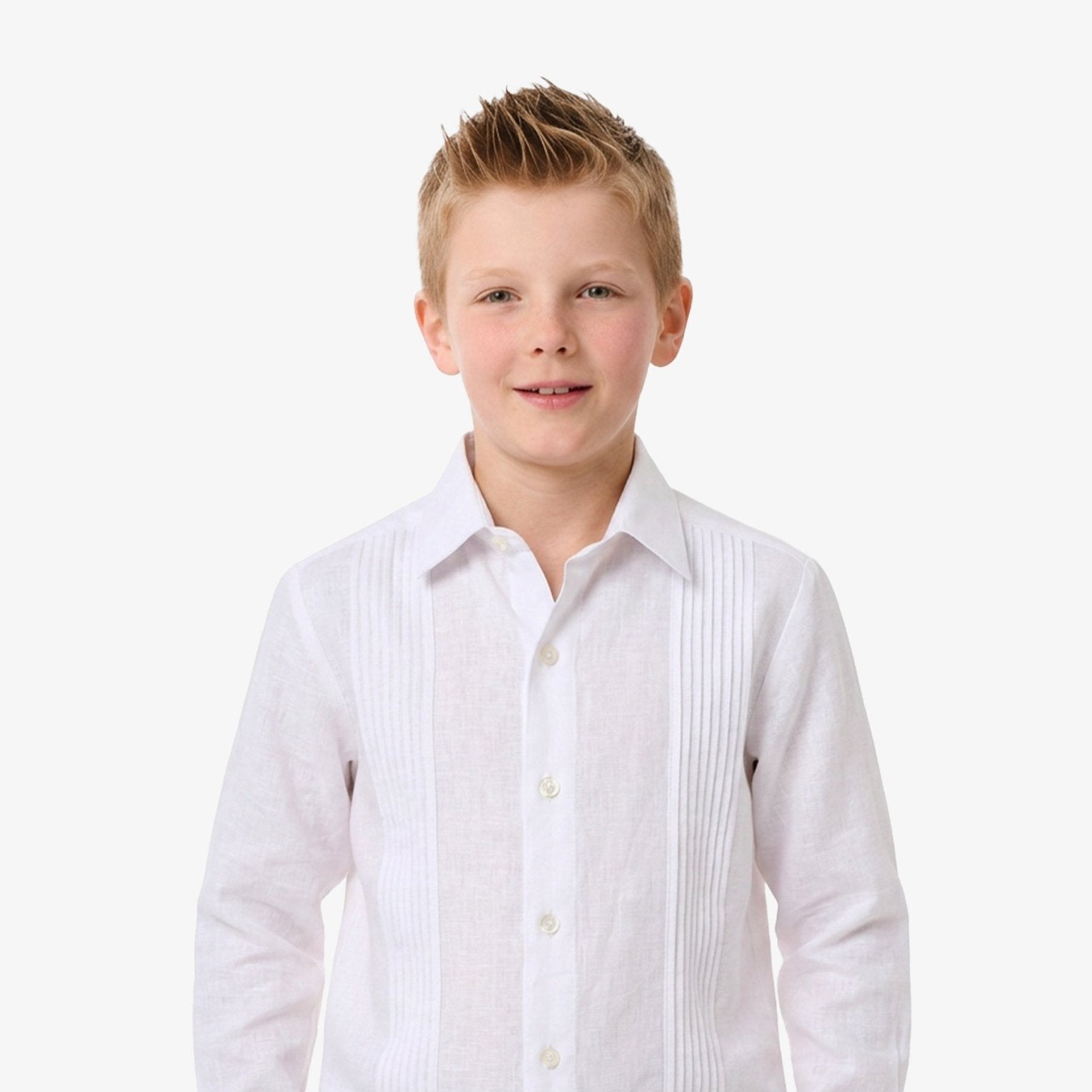 Manchester Junior Guayabera 100% Lino - Manga Larga - Manchester