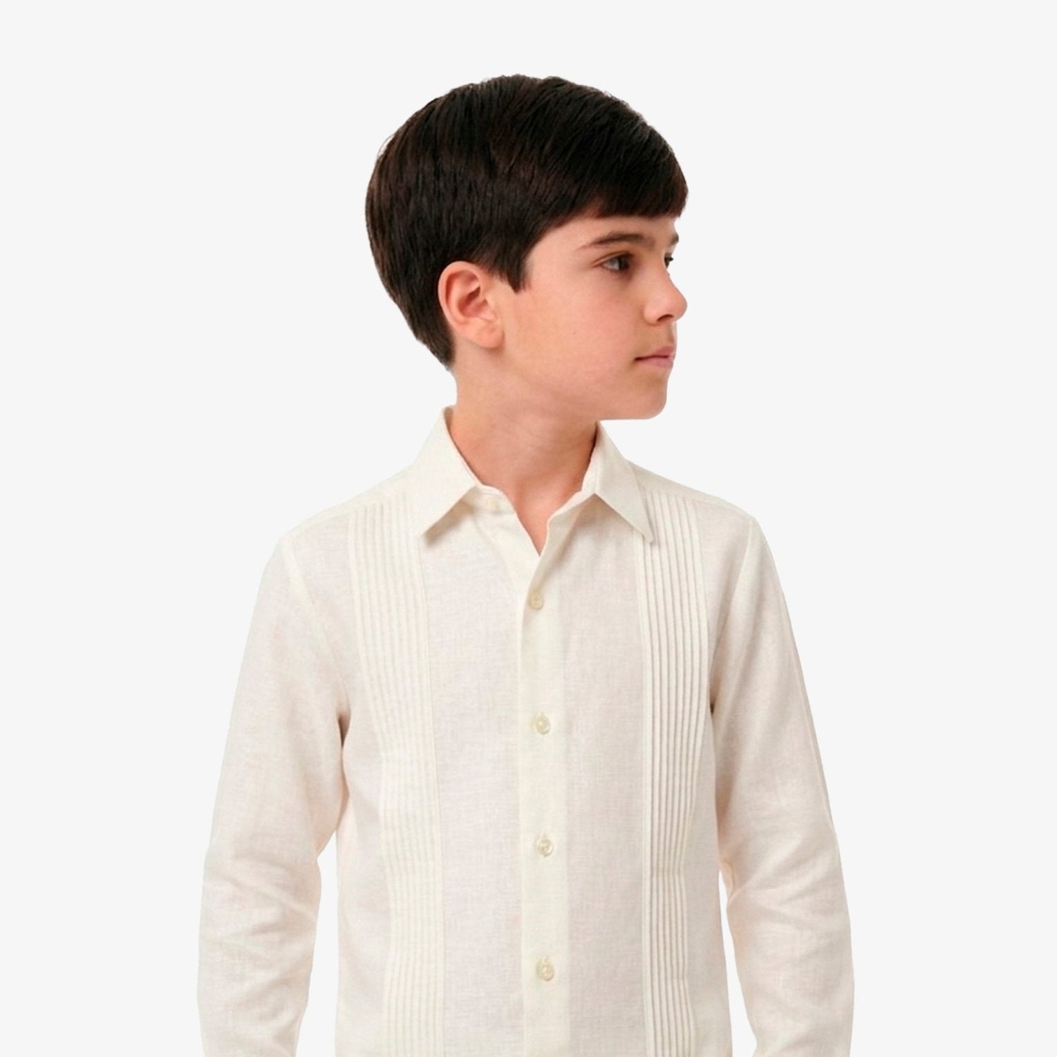 Manchester Junior Guayabera 100% Lino - Manga Larga - Manchester