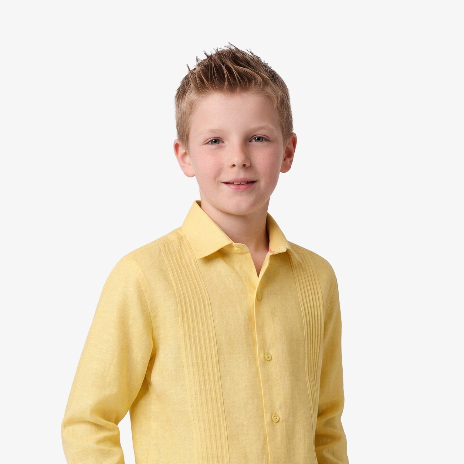 Manchester Junior Guayabera 100% Lino - Manga Larga - Manchester