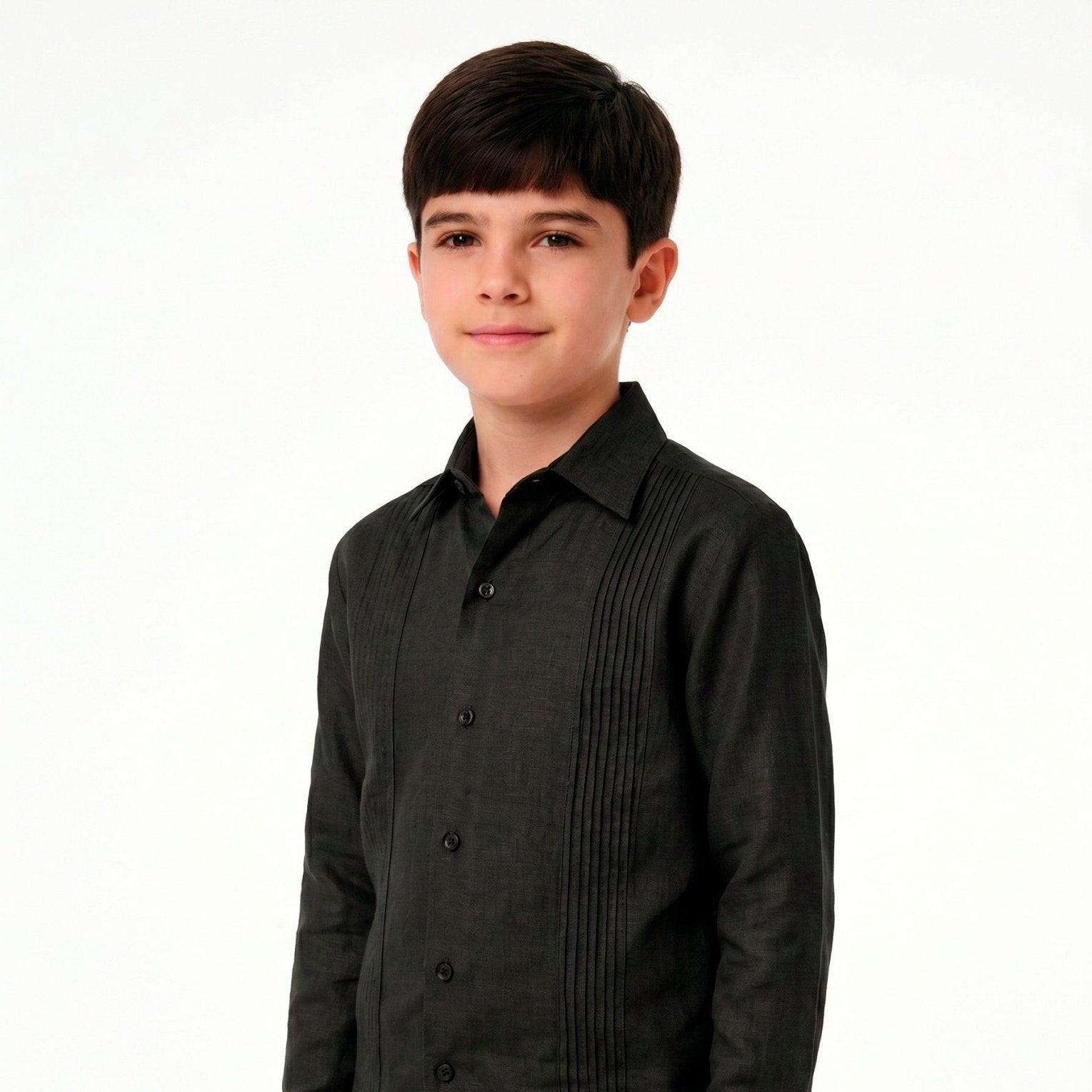Manchester Junior Guayabera 100% Lino - Manga Larga - Manchester