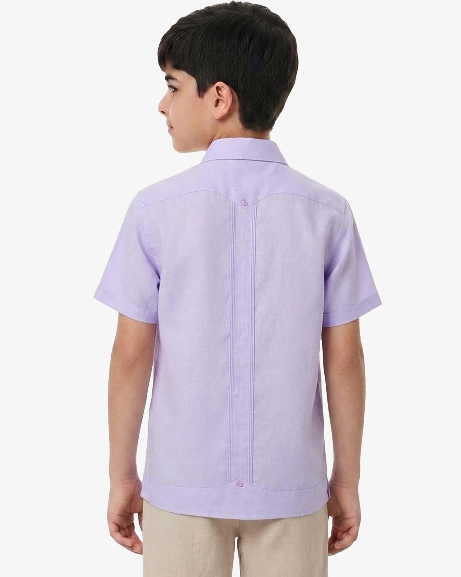 Manchester Junior Guayabera Manga Corta - Mezcla Lino - Manchester
