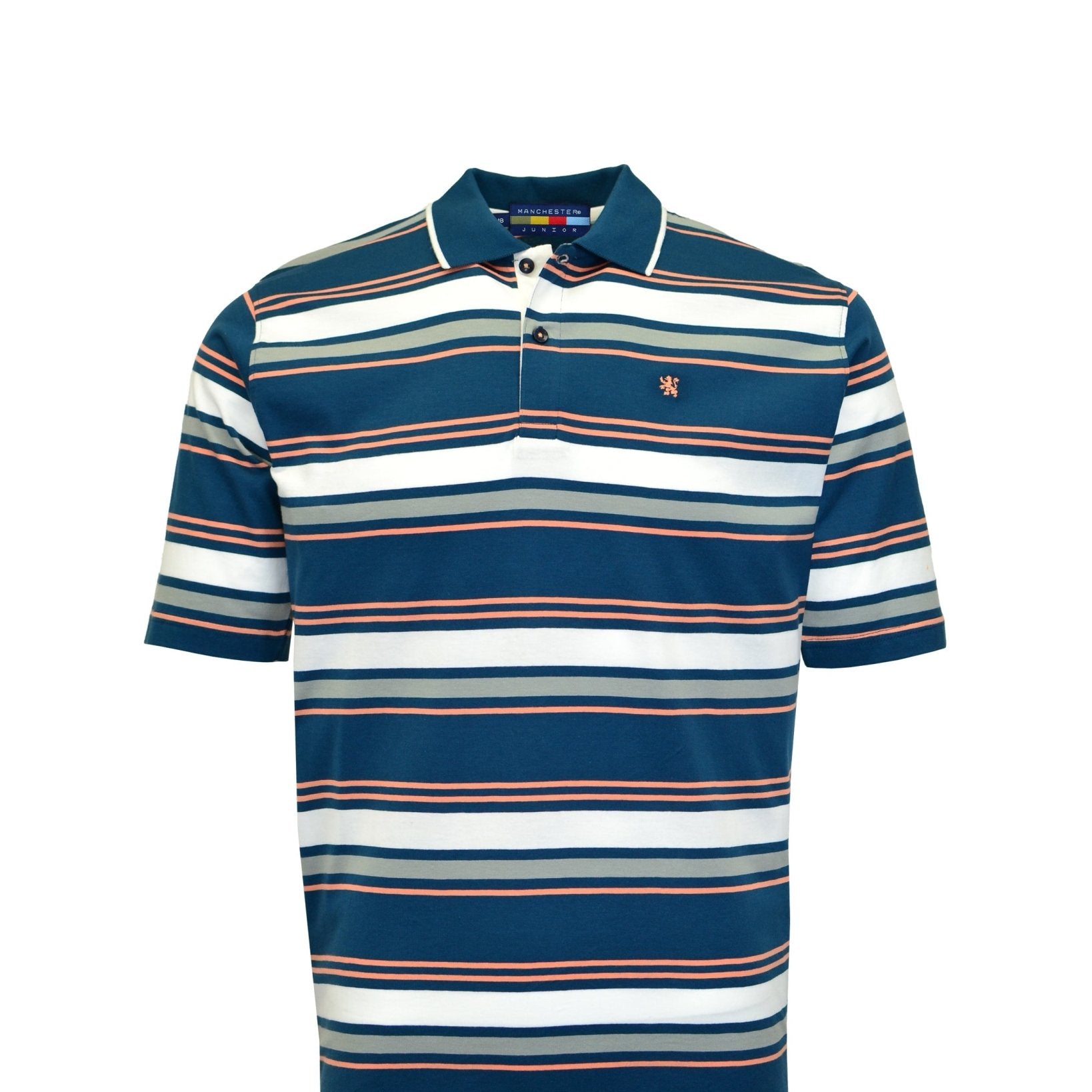 Manchester Junior Polo 100% Algodón Patrón de Rayas - Manga Corta - Manchester