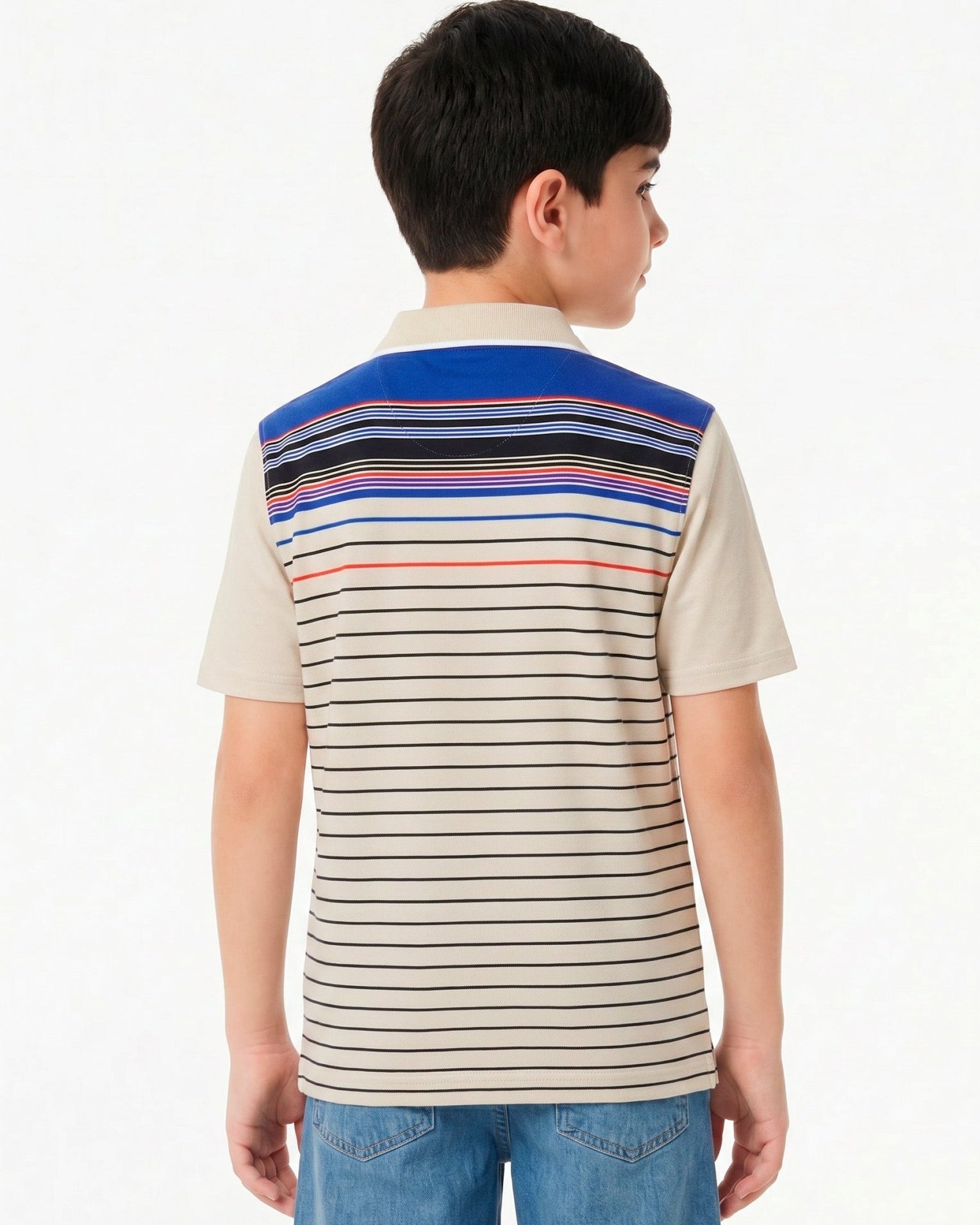 Manchester Junior Polo Patrón Lineal 100% Algodón - Manga Corta - Manchester