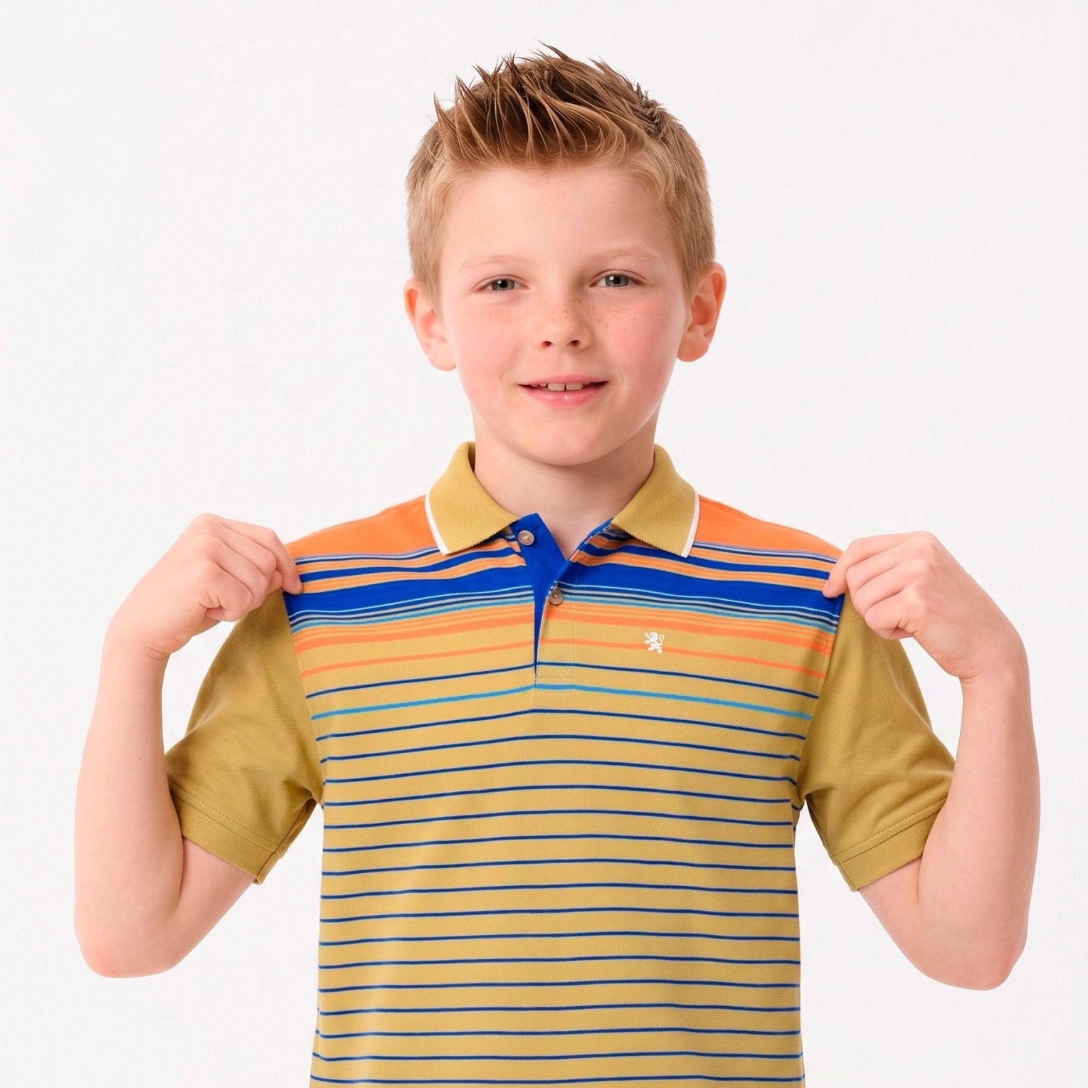 Manchester Junior Polo Patrón Lineal 100% Algodón - Manga Corta - Manchester