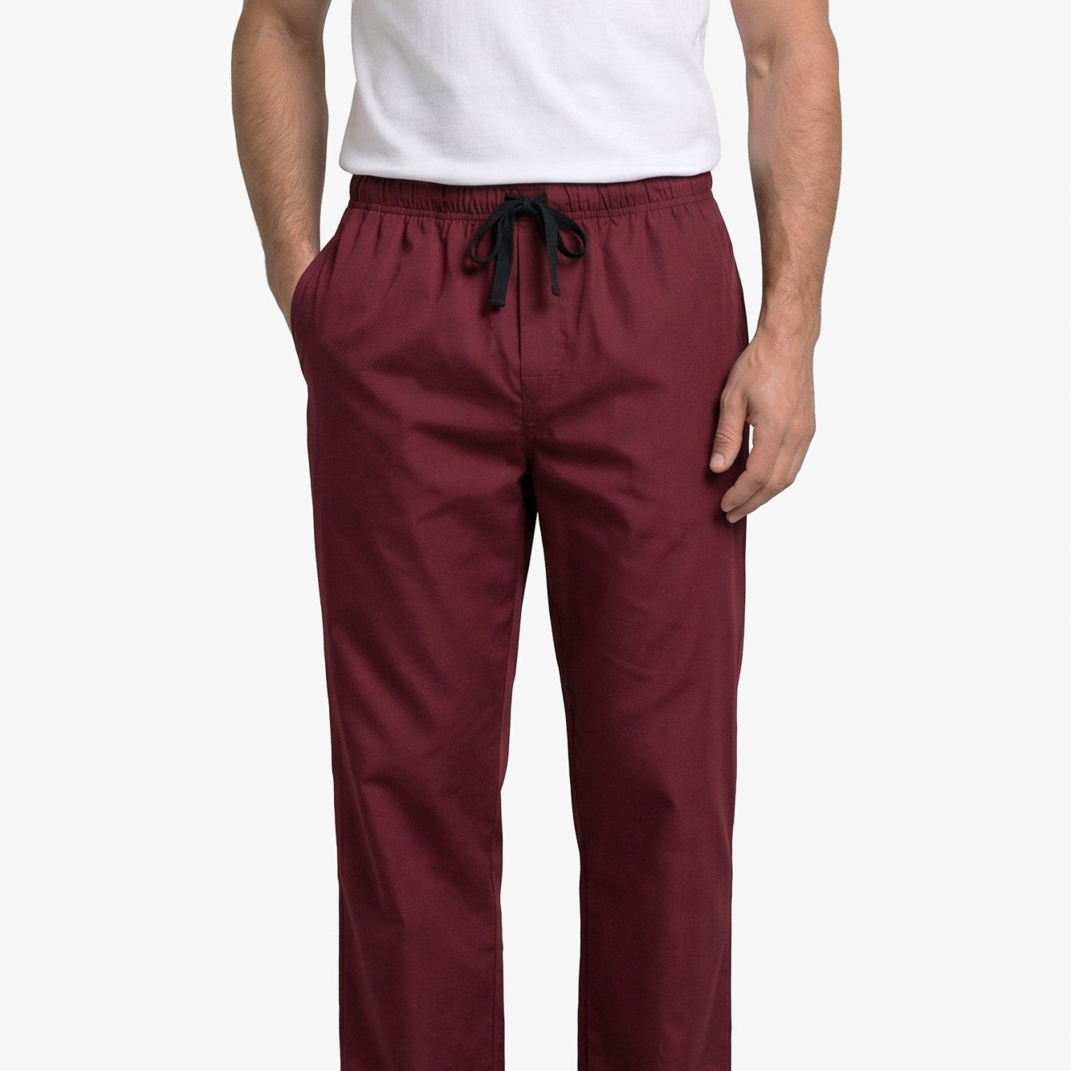 Manchester Pantalón de Pijama con Bolsillos Algodón y Poliéster color guindo para hombre