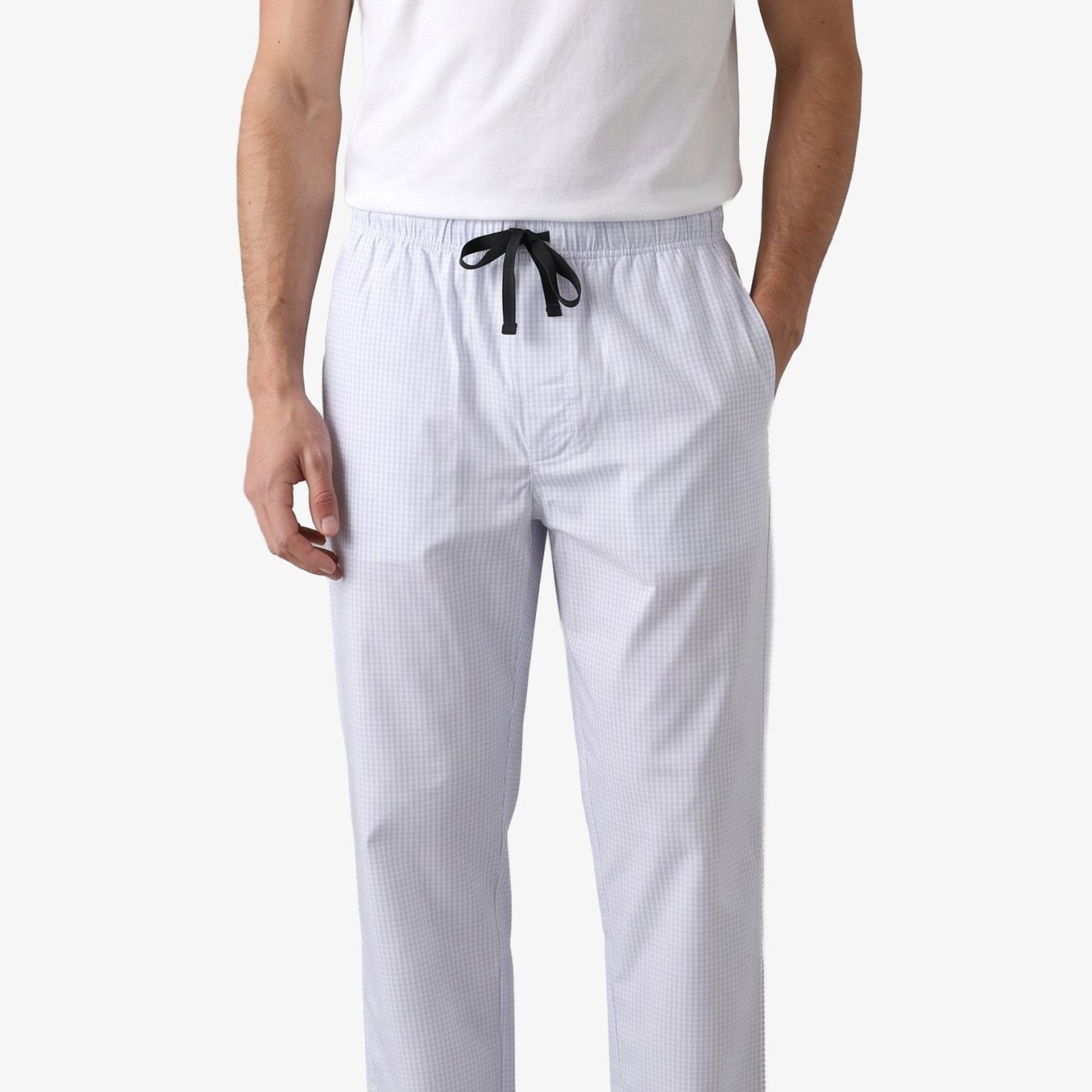 Manchester Pantalón de Pijama Líneas de Cuadrícula color lavanda para hombre