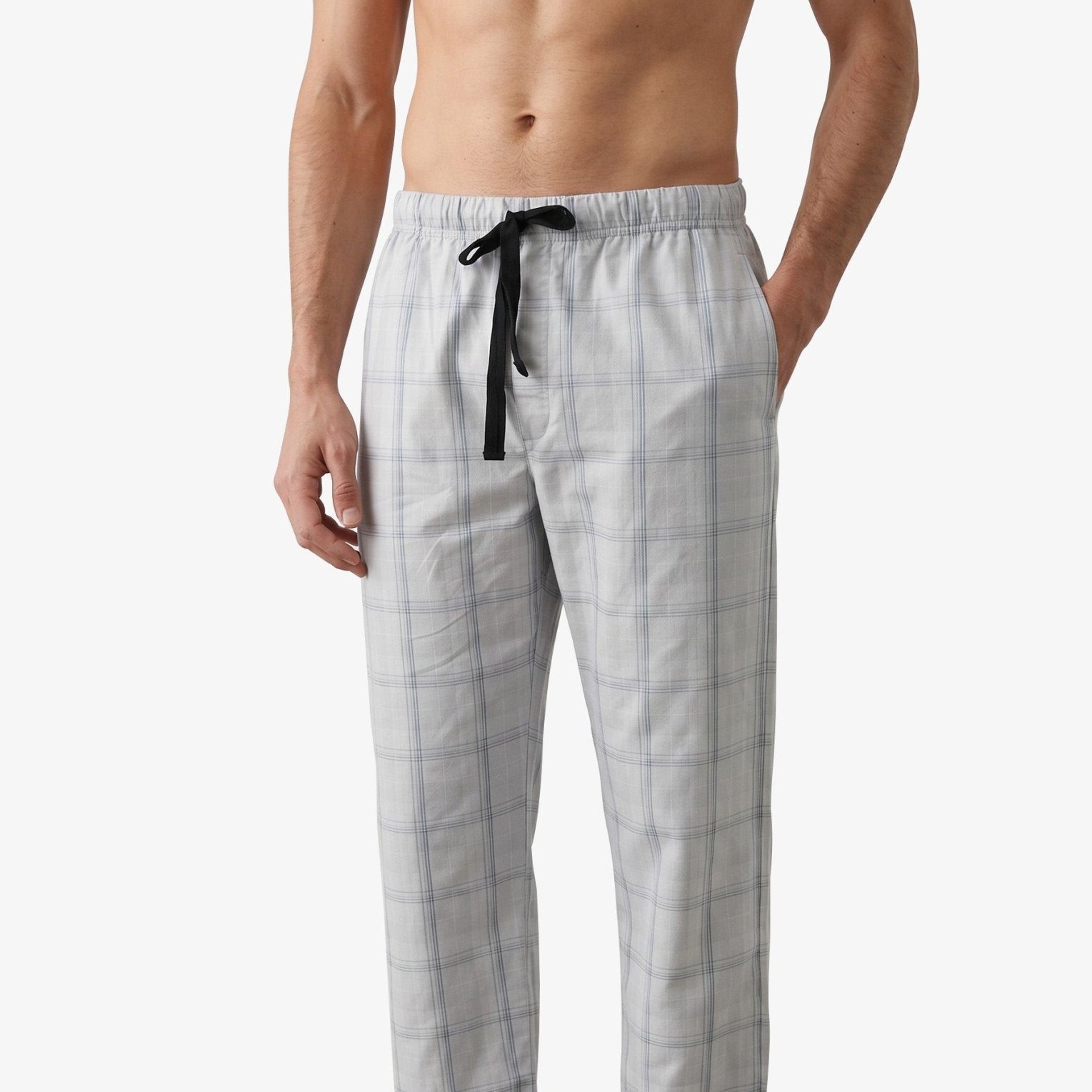 Manchester Pantalón de Pijama Patrón Cuadrado Algodón y Poliéster color gris para hombre