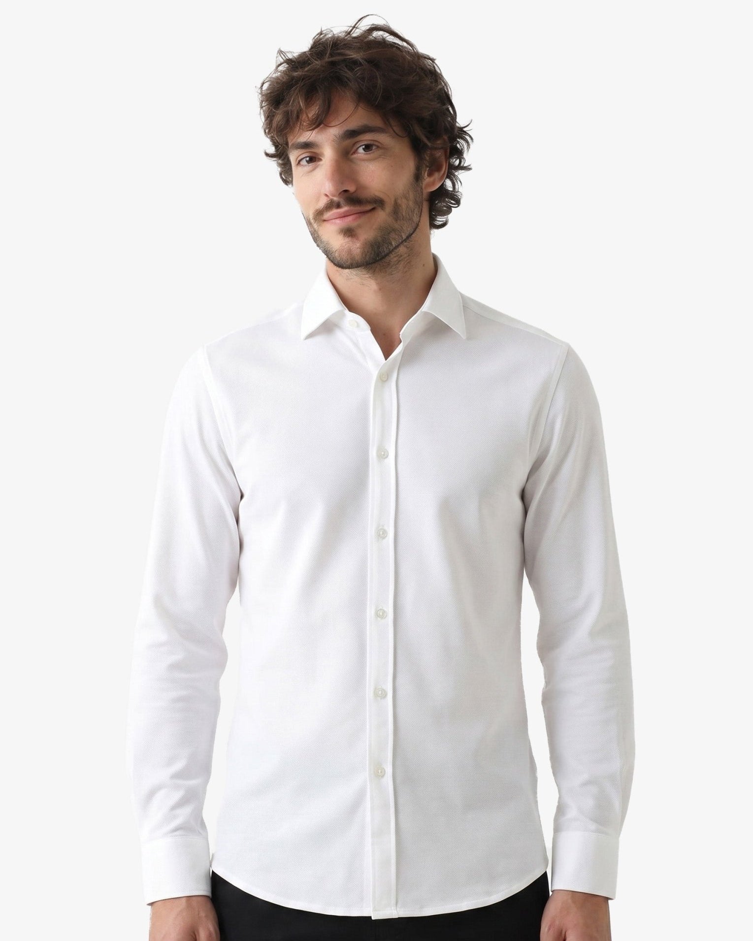 Manchester Performance Camisa Casual color blanco para hombre