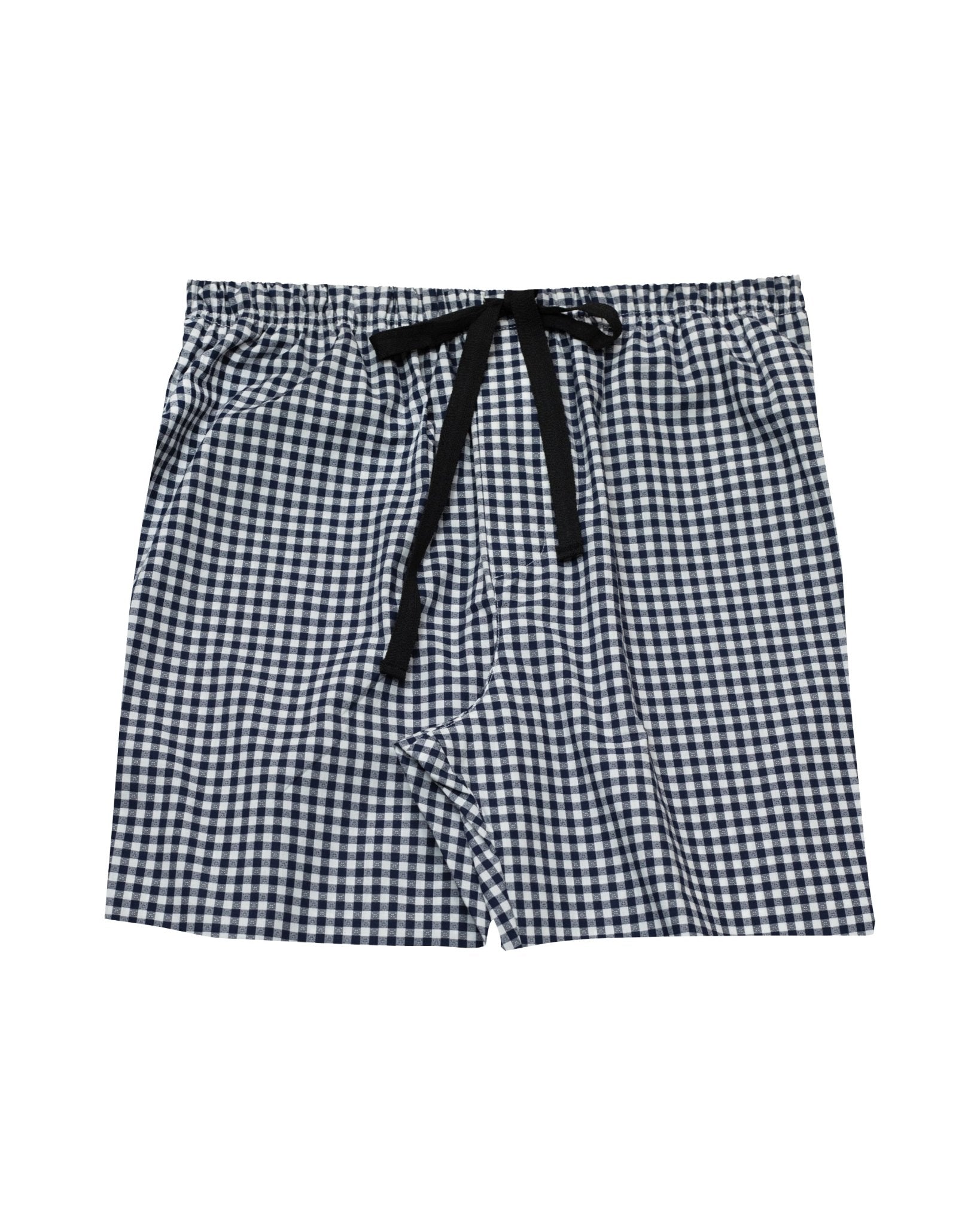 Manchester Pijama Corta de Cuadros en 100% Algodón color marino para hombre