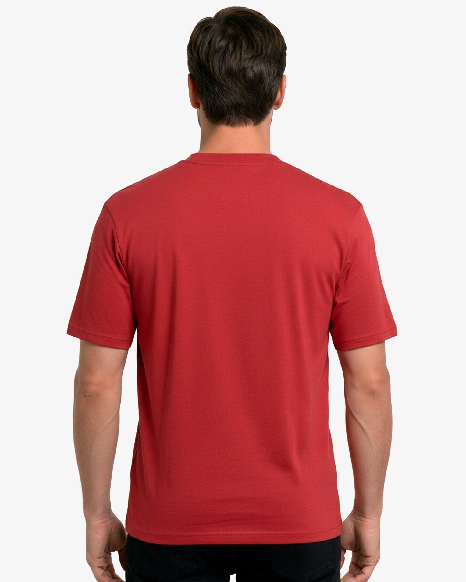 Manchester Playera Lisa color rojo para hombre