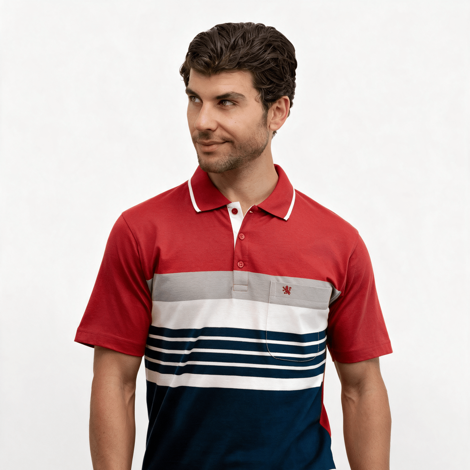 Manchester Playera Polo 100% Algodón Supima Franja Dinámica - Manchester