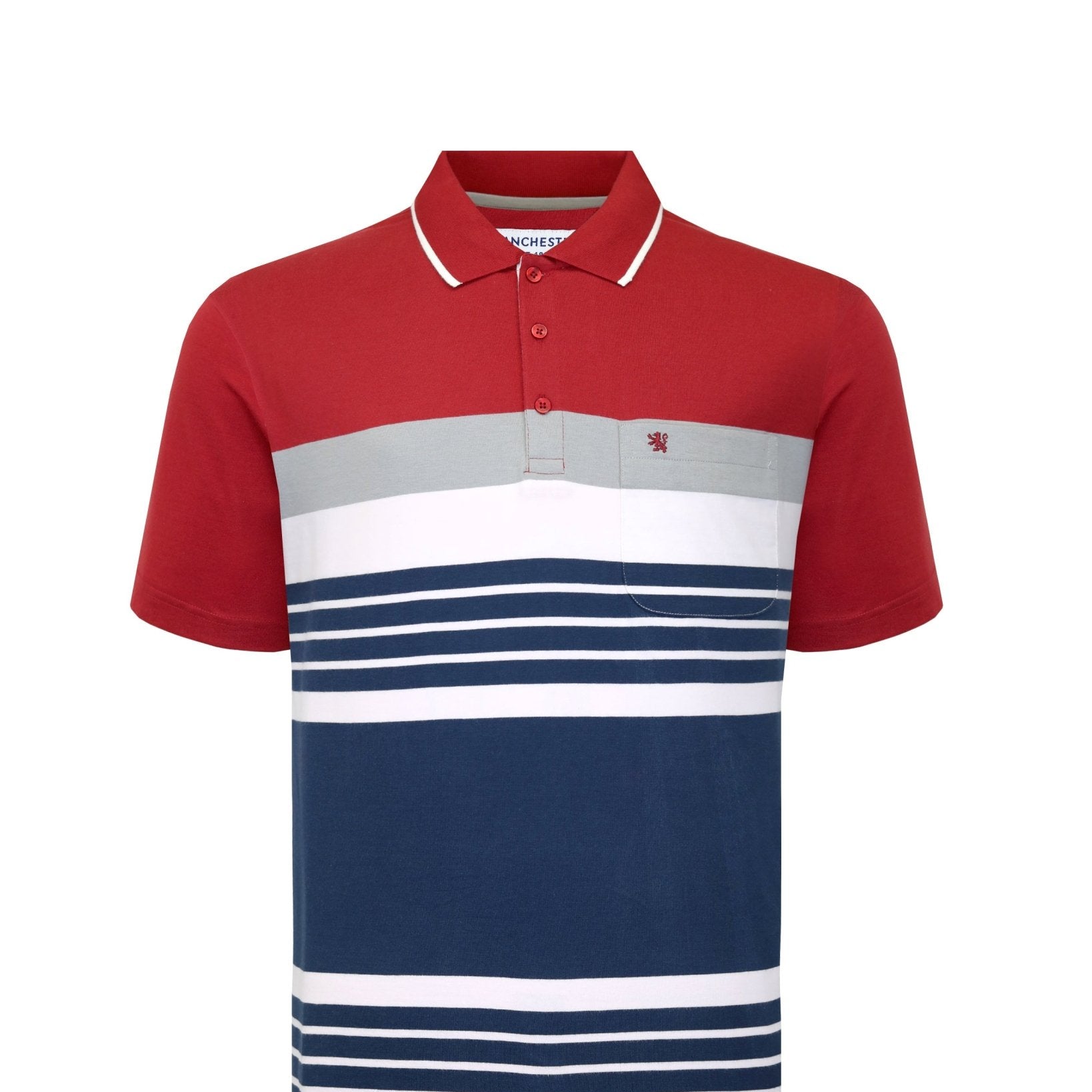 Manchester Playera Polo 100% Algodón Supima Franja Dinámica - Manchester