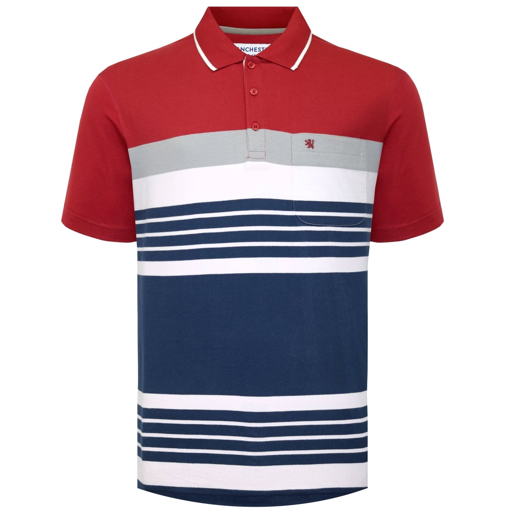 Manchester Playera Polo 100% Algodón Supima Franja Dinámica - Manchester