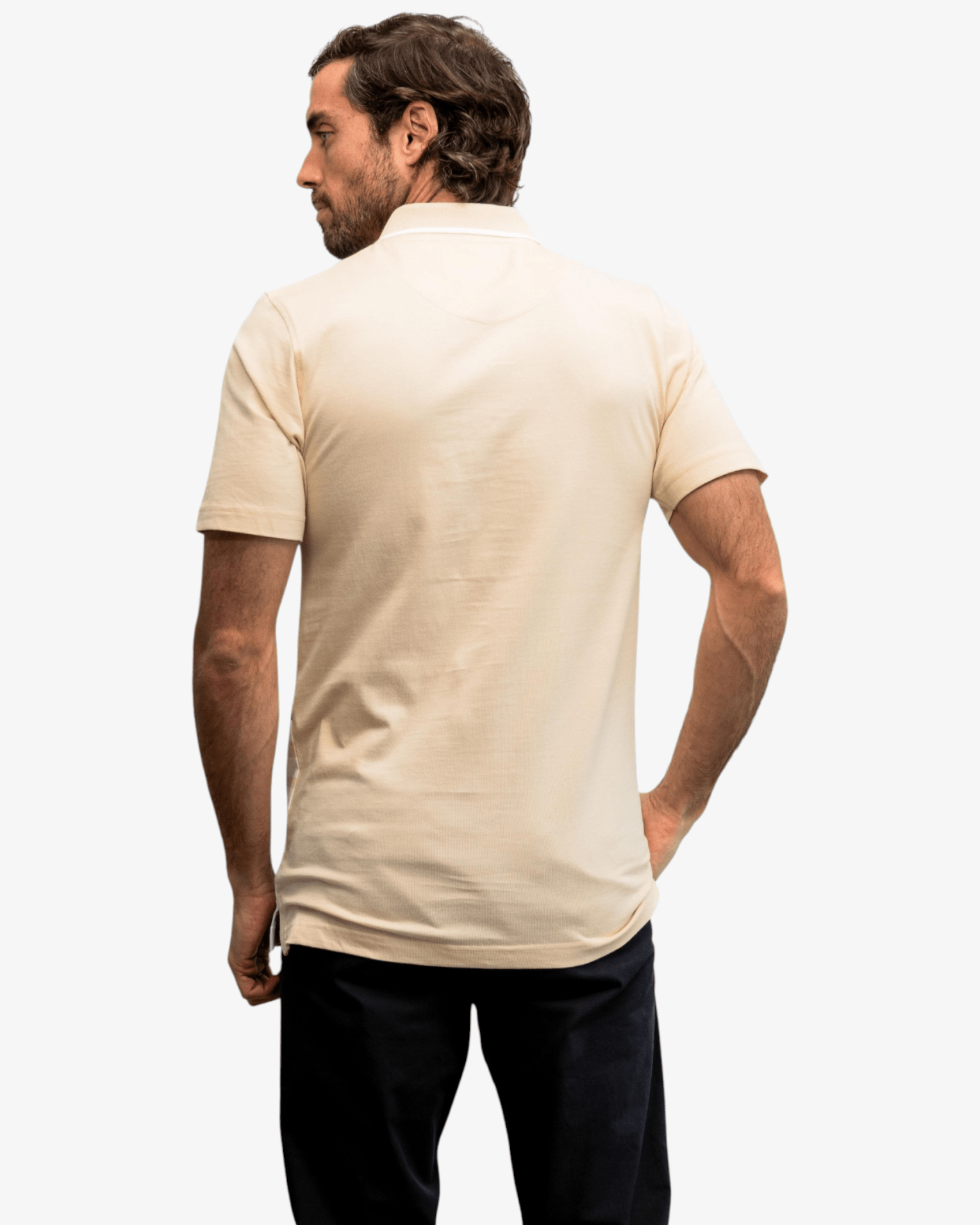 Manchester Playera Polo Casual a Rayas con Bolsillo Frontal - Manchester