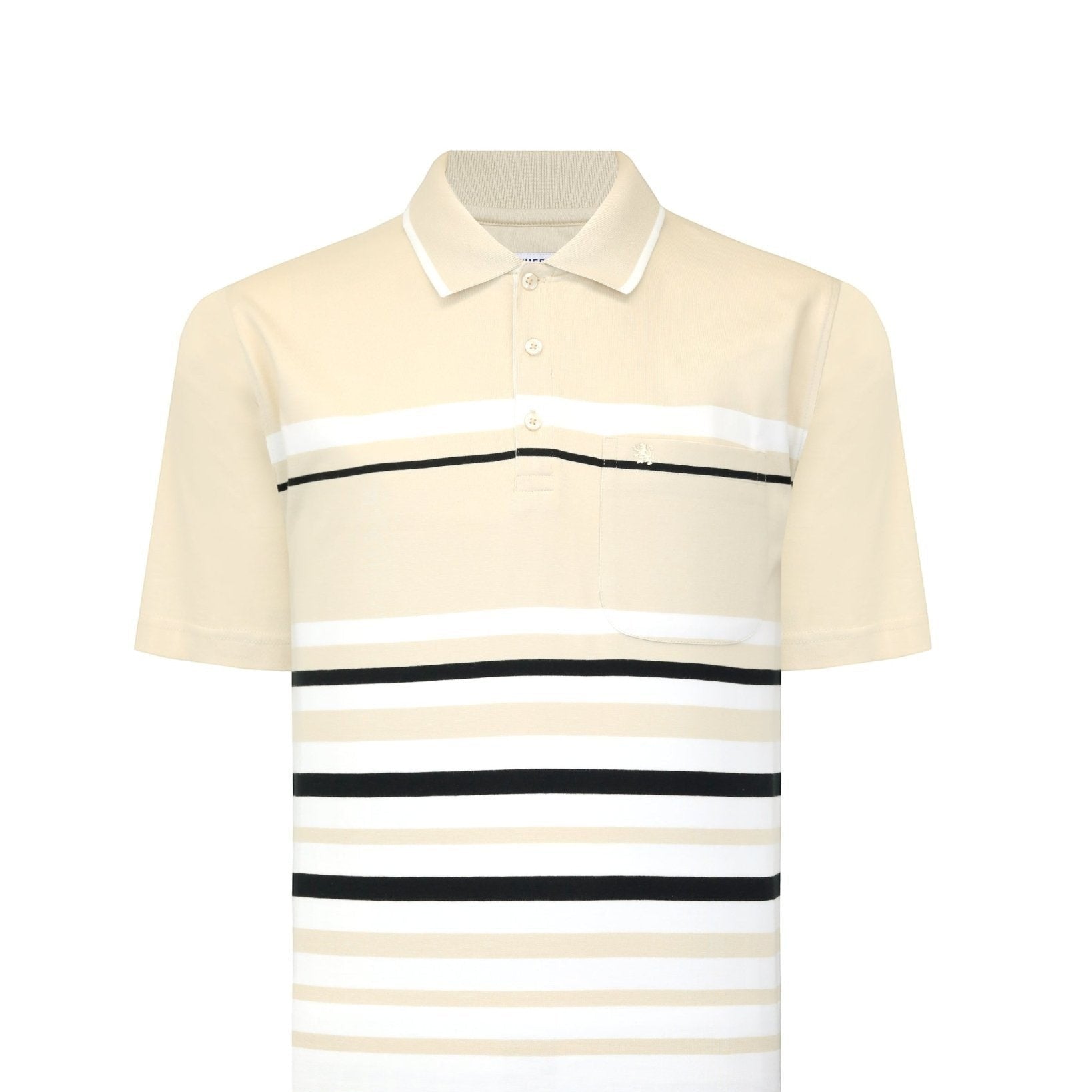 Manchester Playera Polo Casual a Rayas con Bolsillo Frontal - Manchester