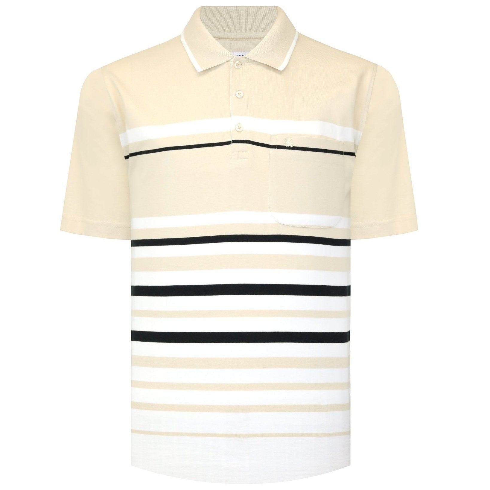 Manchester Playera Polo Casual a Rayas con Bolsillo Frontal - Manchester