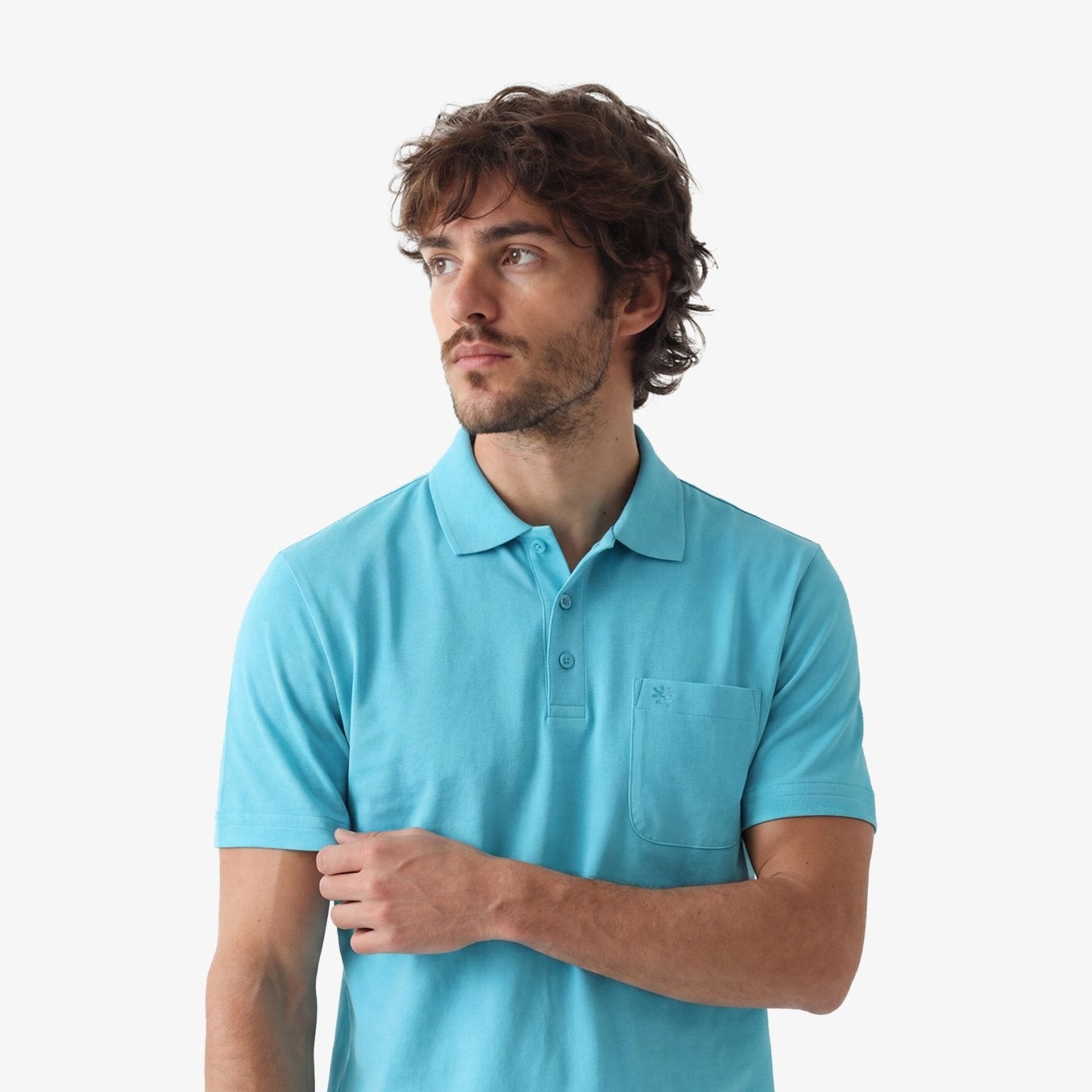 Manchester Playera Tipo Polo Lisa Poliéster y Algodón - Manchester