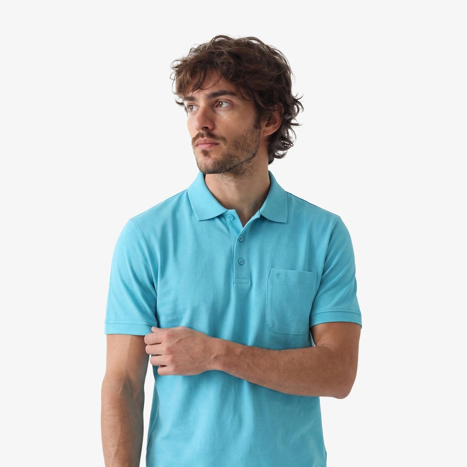 Manchester Playera Tipo Polo Lisa Poliéster y Algodón - Manchester