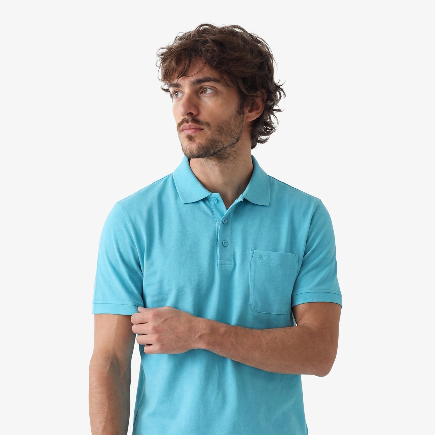 Manchester Playera Tipo Polo Lisa Poliéster y Algodón - Manchester