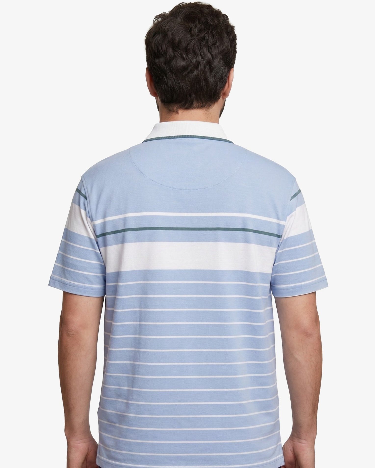Manchester Polo Big And Tall Premium de Rayas Horizontales Sofisticado - Manchester
