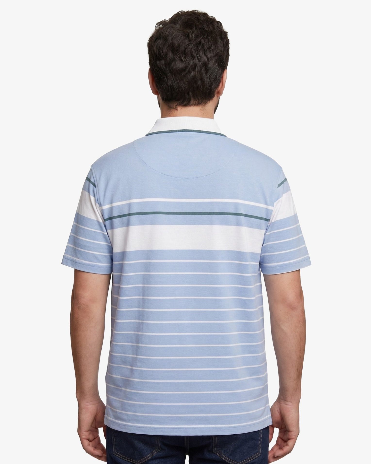 Manchester Polo Big And Tall Premium de Rayas Horizontales Sofisticado - Manchester