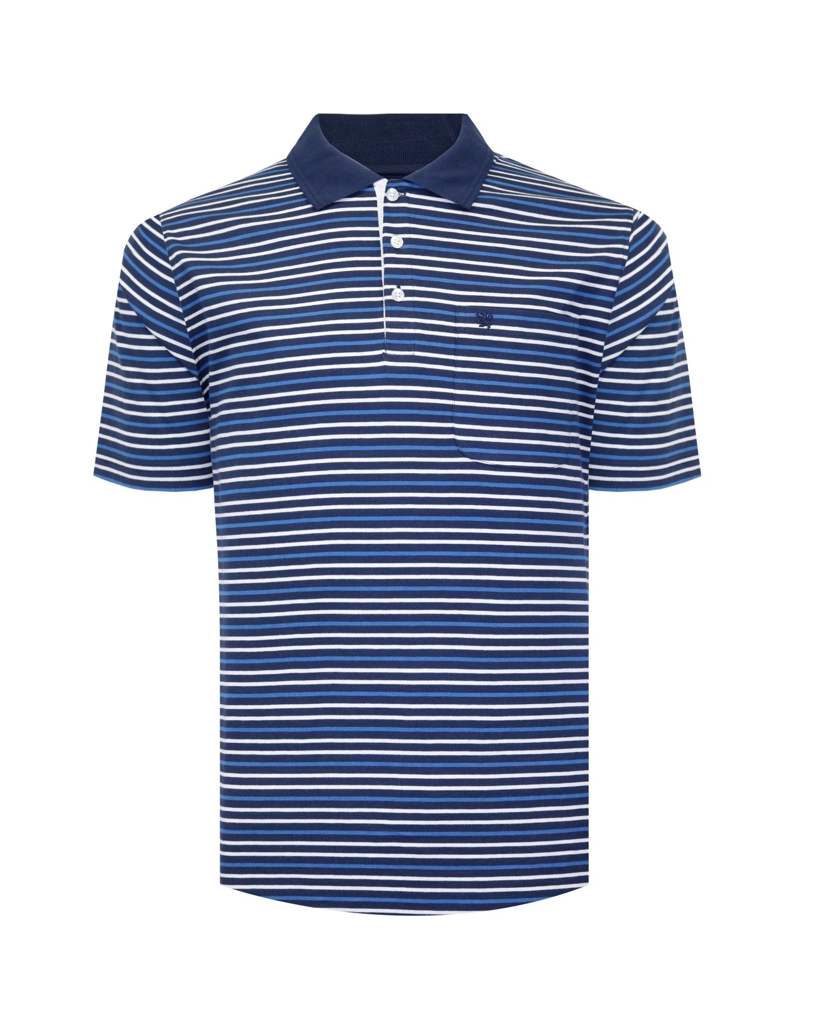 Manchester Polo de Algodón Premium con Diseño de Rayas Marineras - Manchester