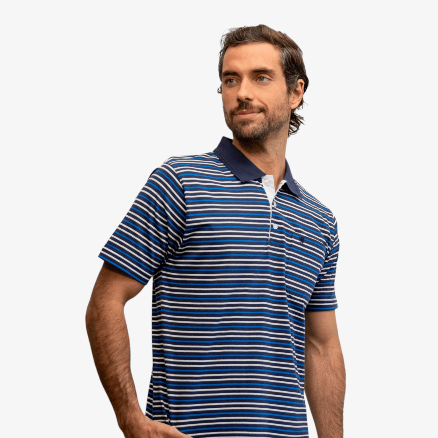 Manchester Polo de Algodón Premium con Diseño de Rayas Marineras - Manchester
