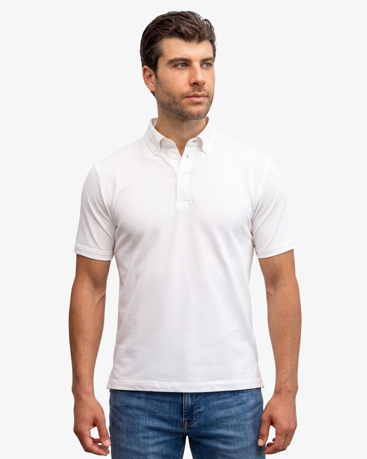 Manchester Polo Performance Piqué Stretch - Blanco - Manchester