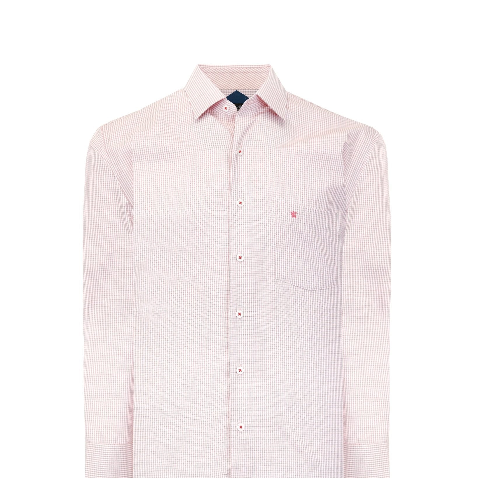 Manchester Regular Fit Camisa de Vestir Manga Larga Cuello Roma en Algodón - Poliéster - Manchester