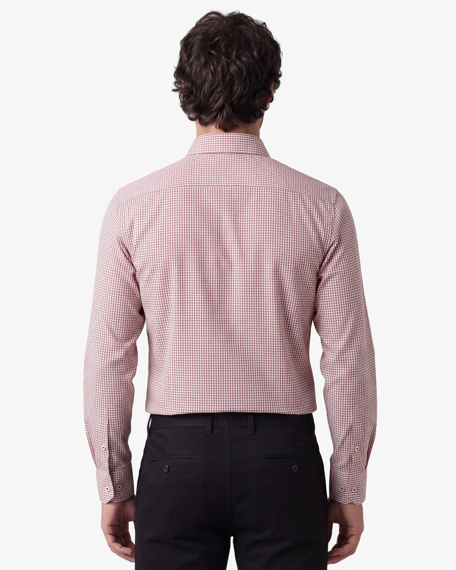 Manchester Regular Fit Camisa de Vestir Manga Larga Cuello Roma en Algodón-Poliéster - Manchester
