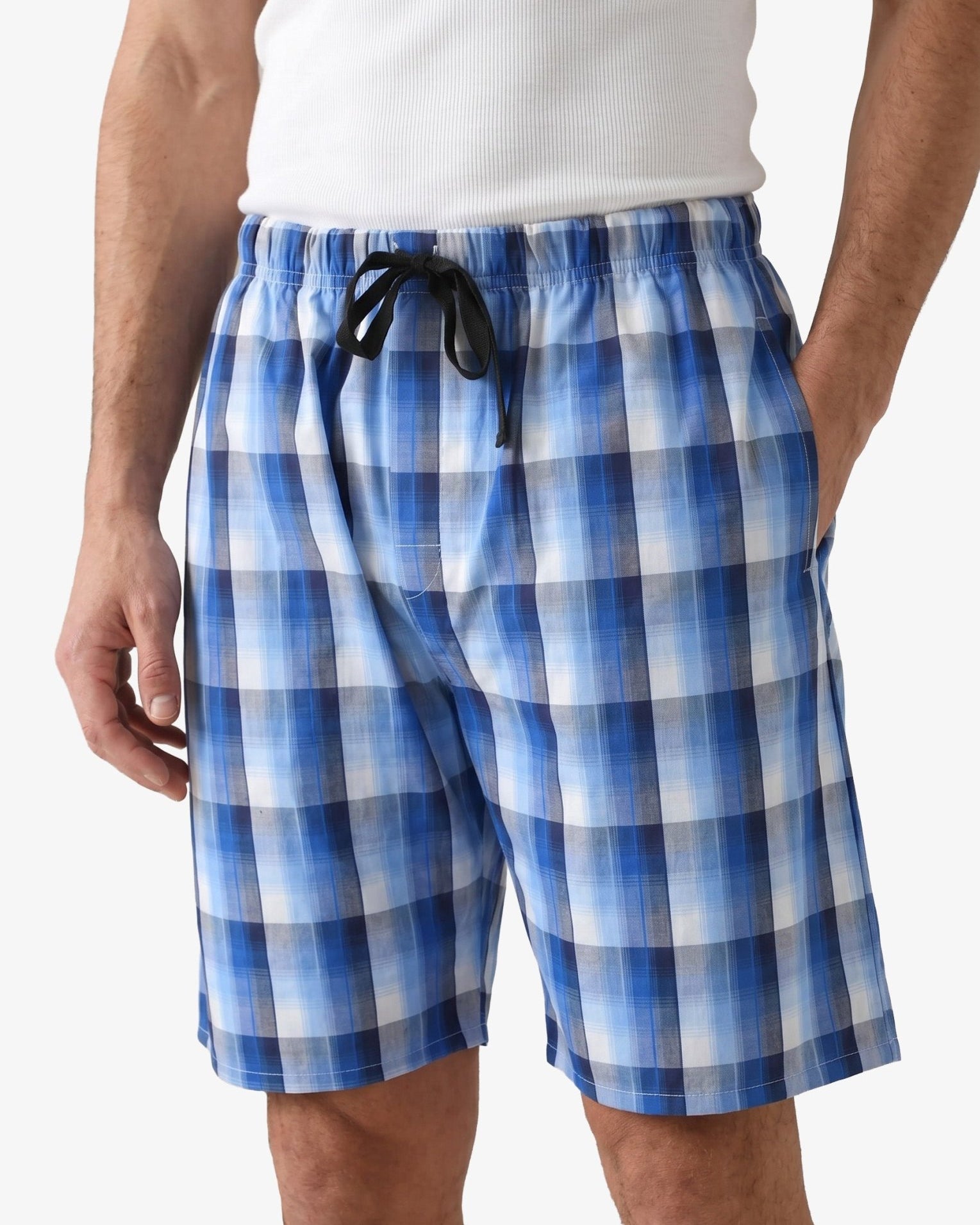 Manchester Short de Pijama Azul Algodón y Poliéster color azul para hombre