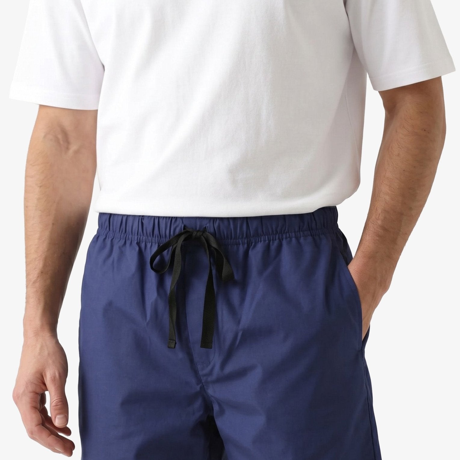 Manchester Short de Pijama Color Sólido Algodón y Poliéster color marino para hombre