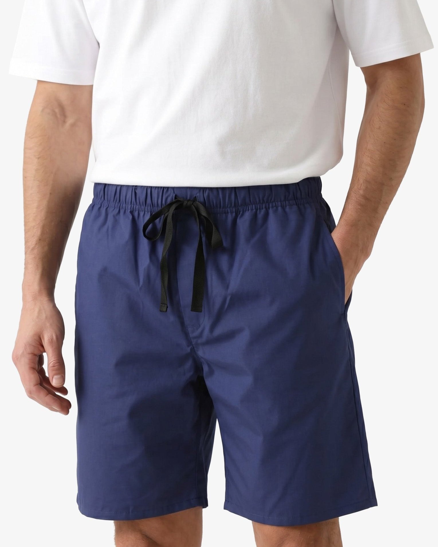 Manchester Short de Pijama Color Sólido Algodón y Poliéster color marino para hombre