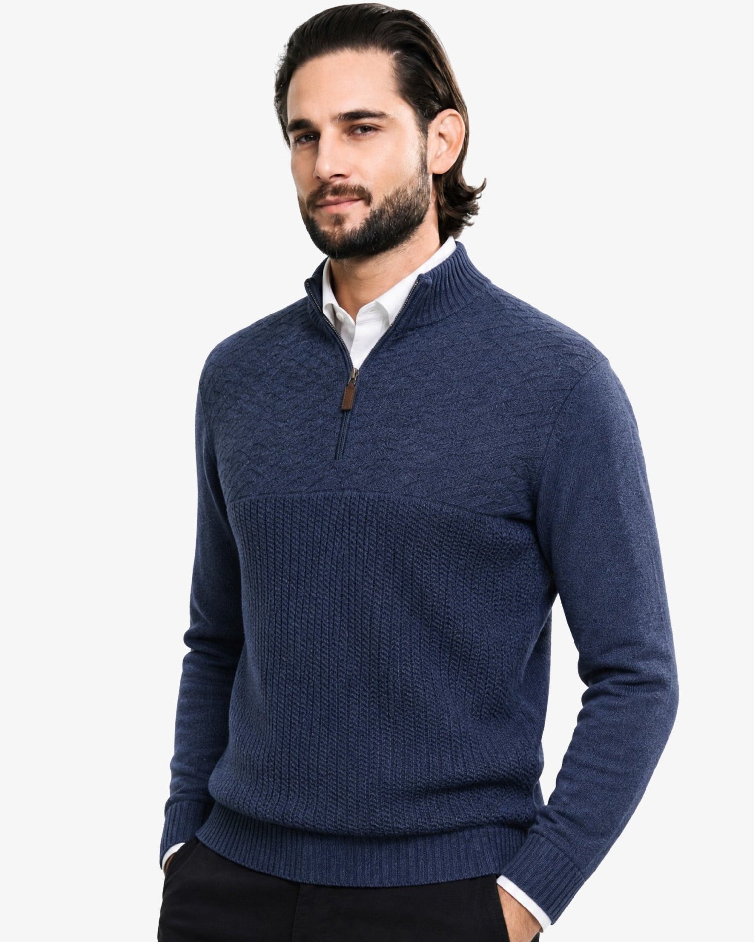Manchester Suéter Pullover Cuello Zip - Manchester