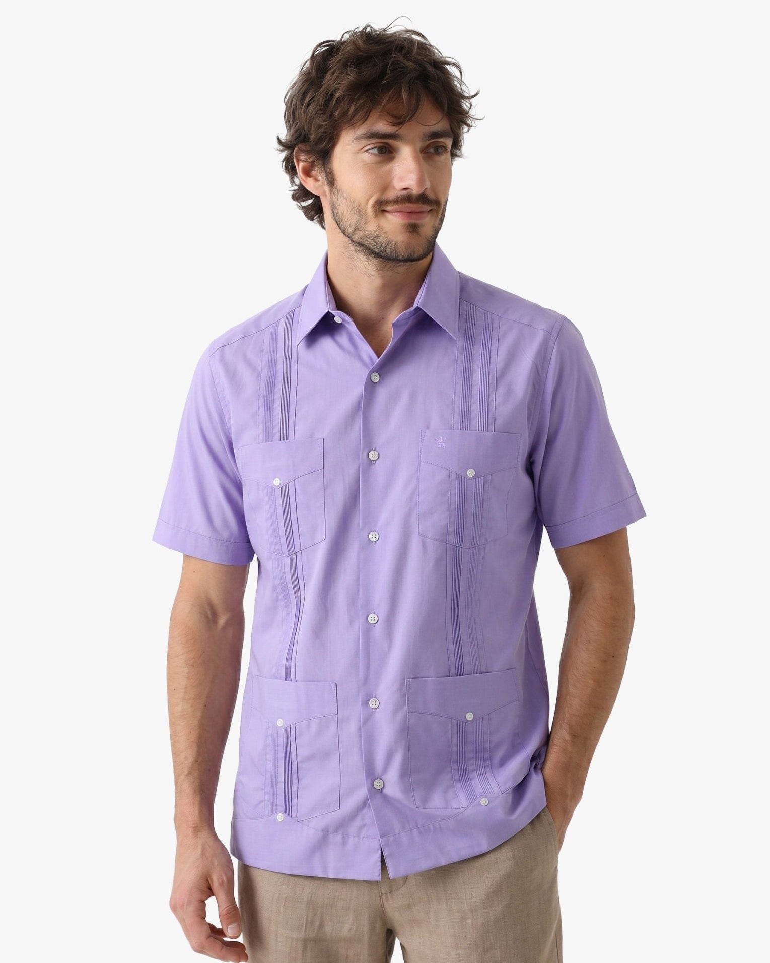 Manchester Uxmal Guayabera Violeta Lisa - Manchester