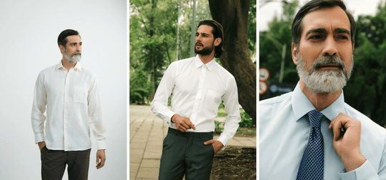 Camisa formal para hombre en color claro con corte clásico Manchester