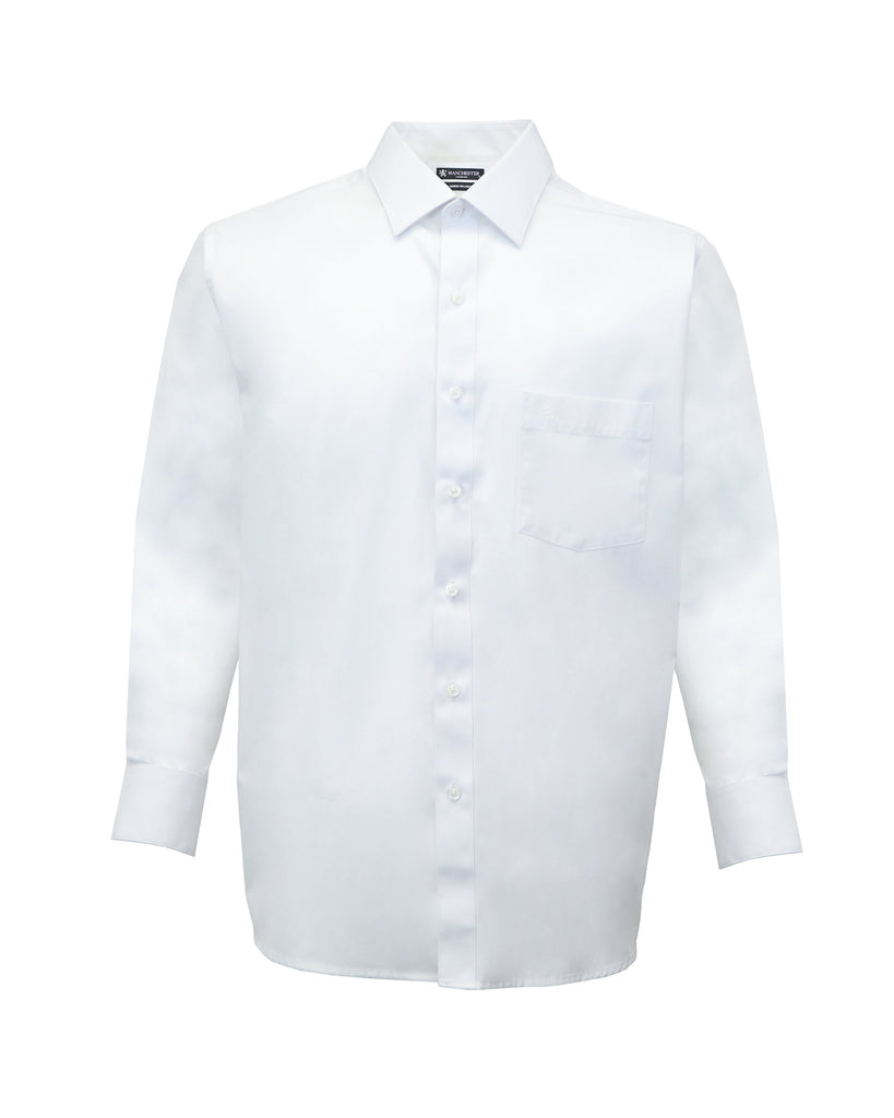 Camisa de Vestir Manchester Basica Vista Frontal en Blanco