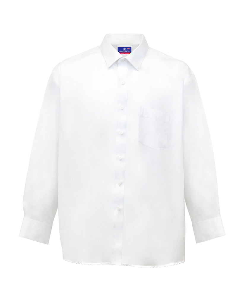 Camisa de Vestir Tallas extra Manchester en Blanco Frontal