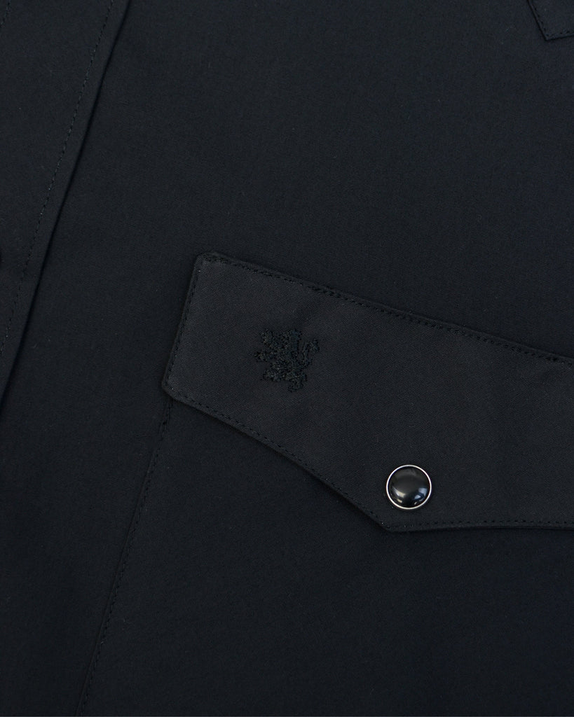 Manchester Camisa Vaquera Manga Larga Leon Bordado en Negro